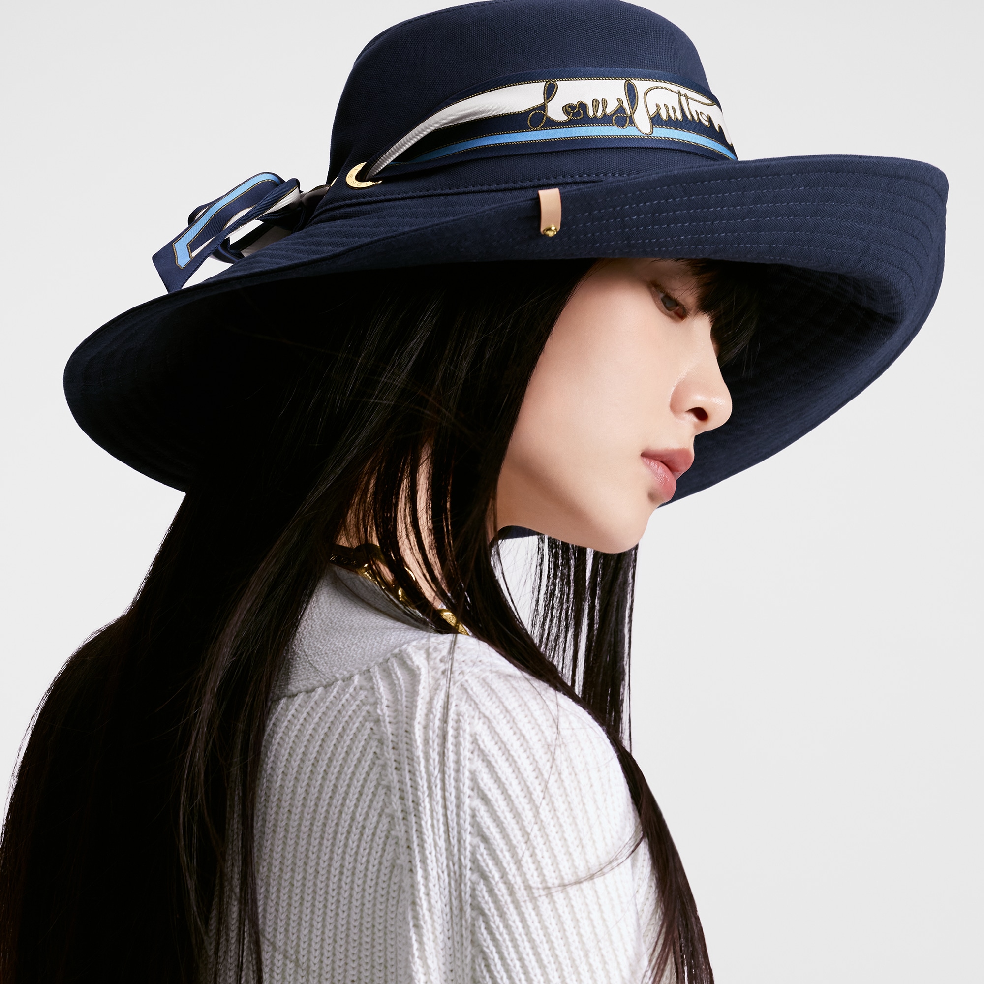 LV Stripes Hat . - Luxury Accessories - M7496M Blue | LOUIS 