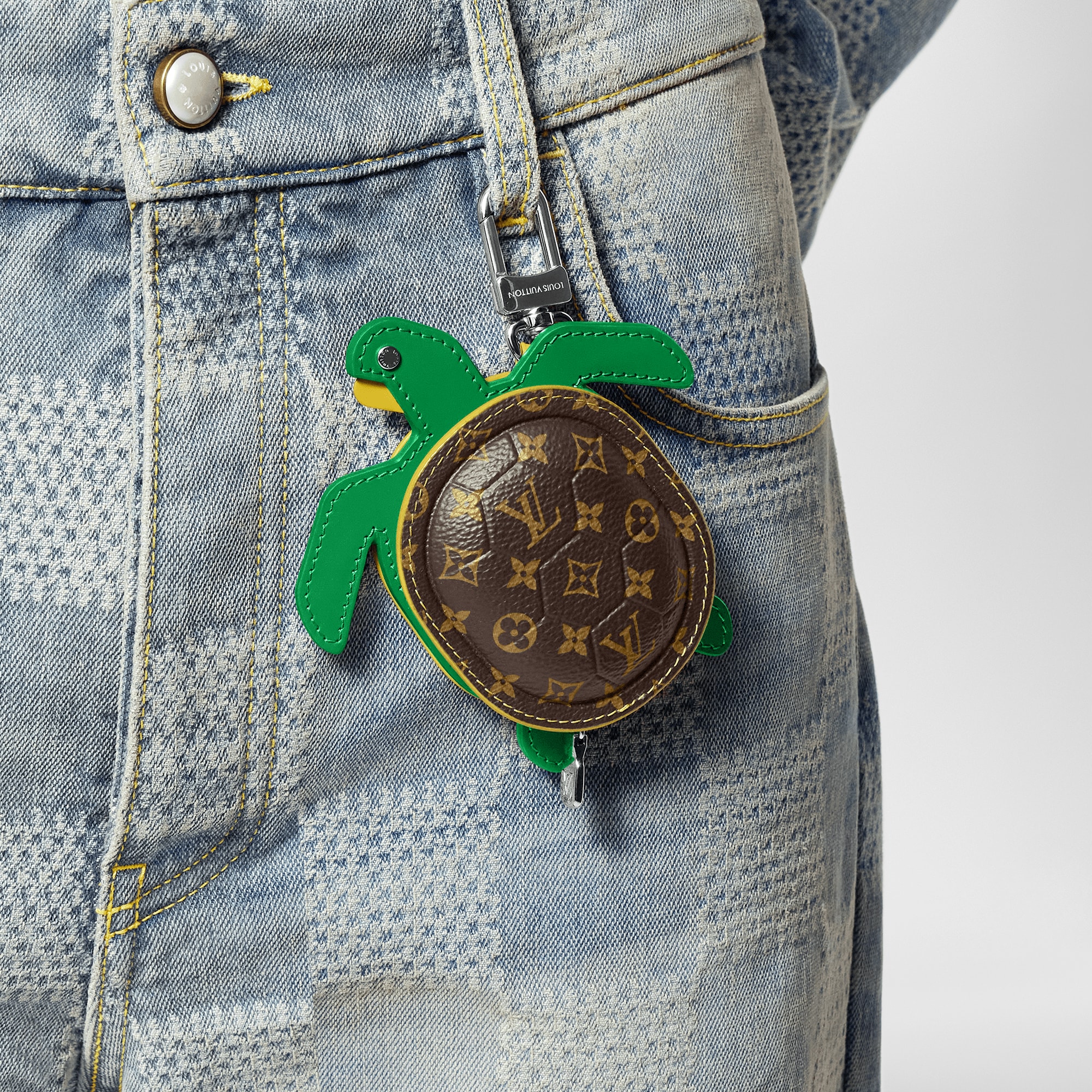 LV Turtle Pouch Bag Charm . in Men