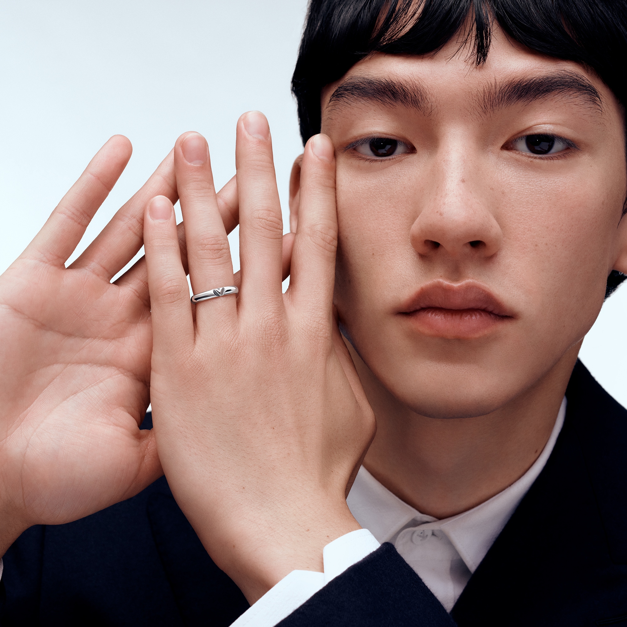 LV Volt Multi Wedding Band, White Gold  in Jewellery