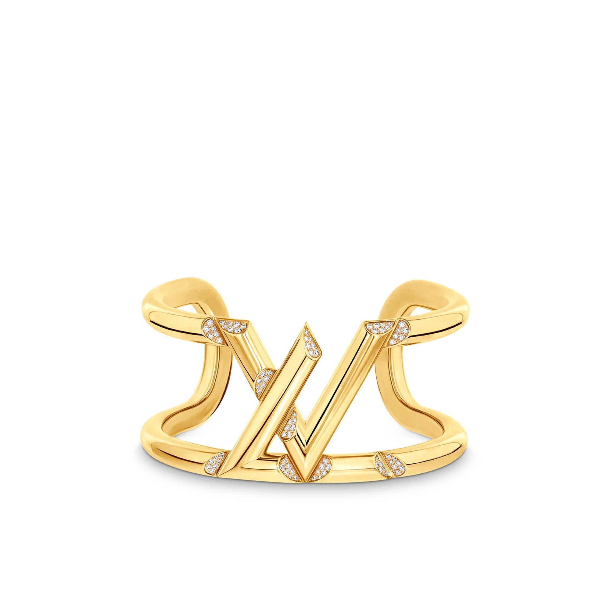 LV Volt One Cuff, Yellow Gold And Diamonds  in Jewellery