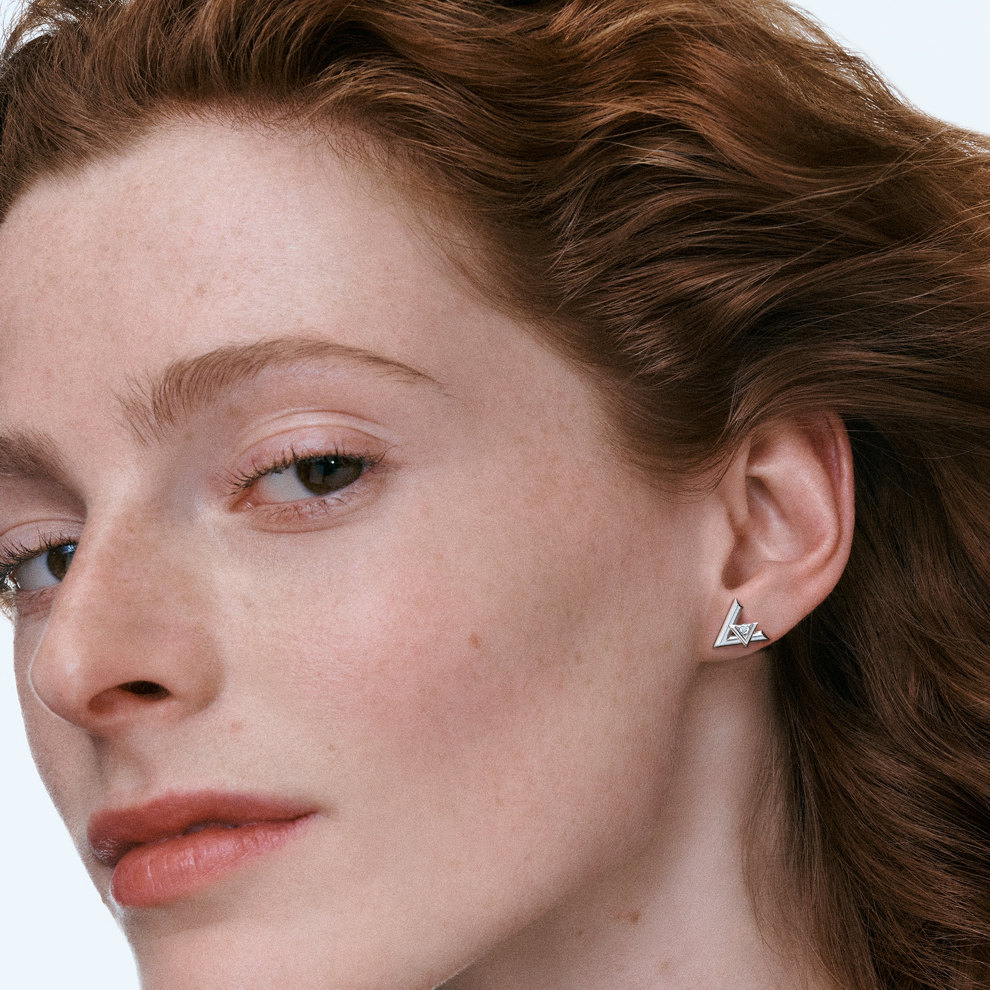 LV Volt One 白K金配鑽石耳釘 - 單枚  in 珠寶系列