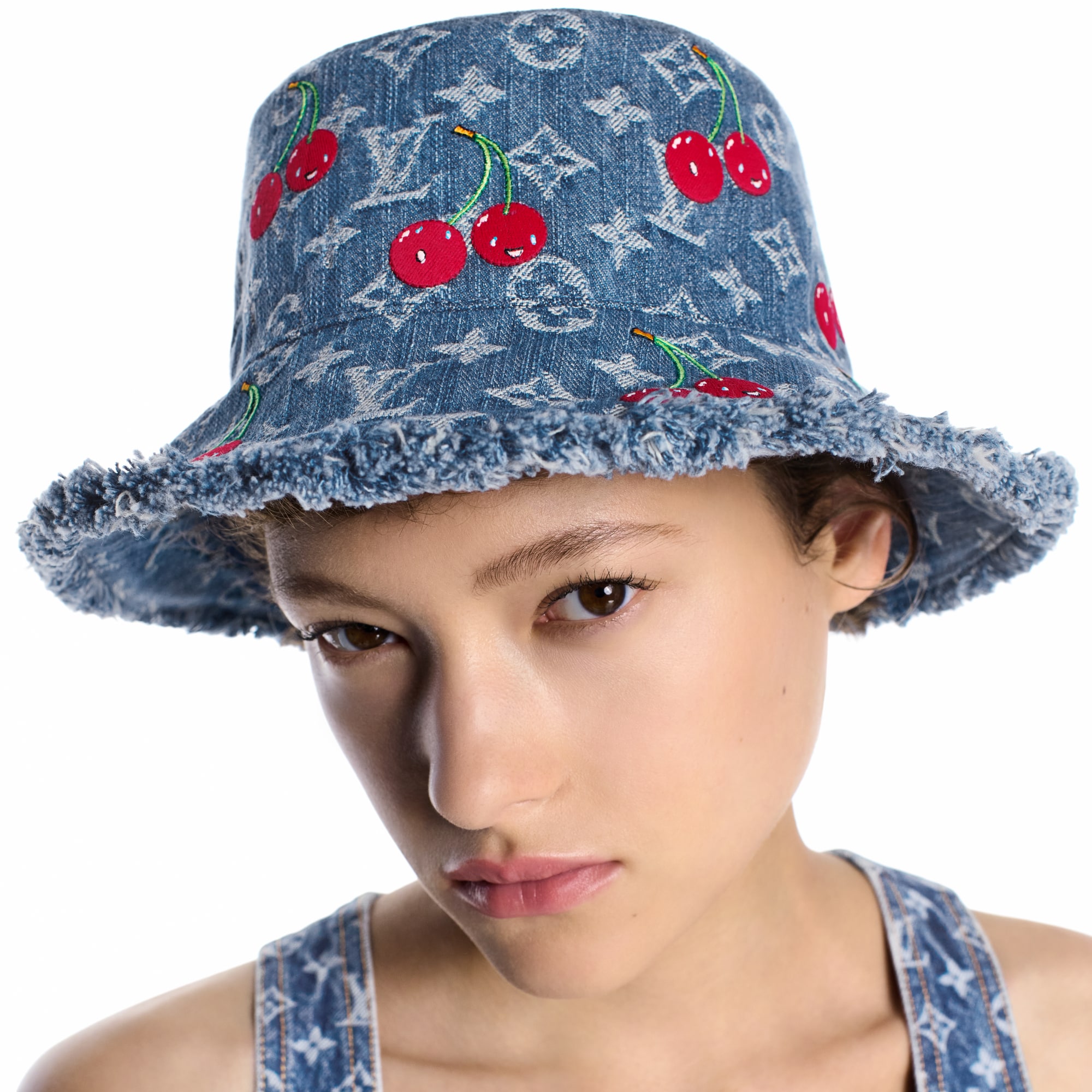 LV x TM Denim Cerise Bucket Hat . in Women