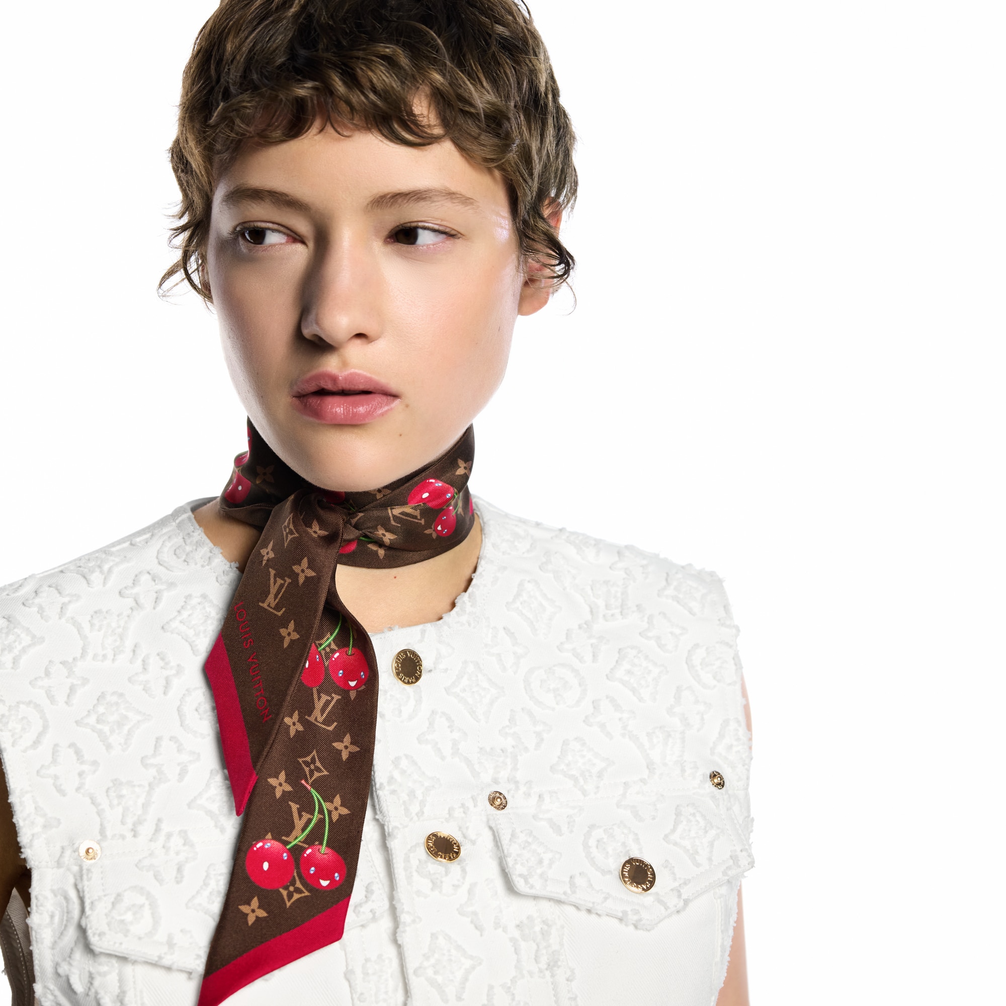 LV x TM Monogram Cerise 長絲巾 . in 女士