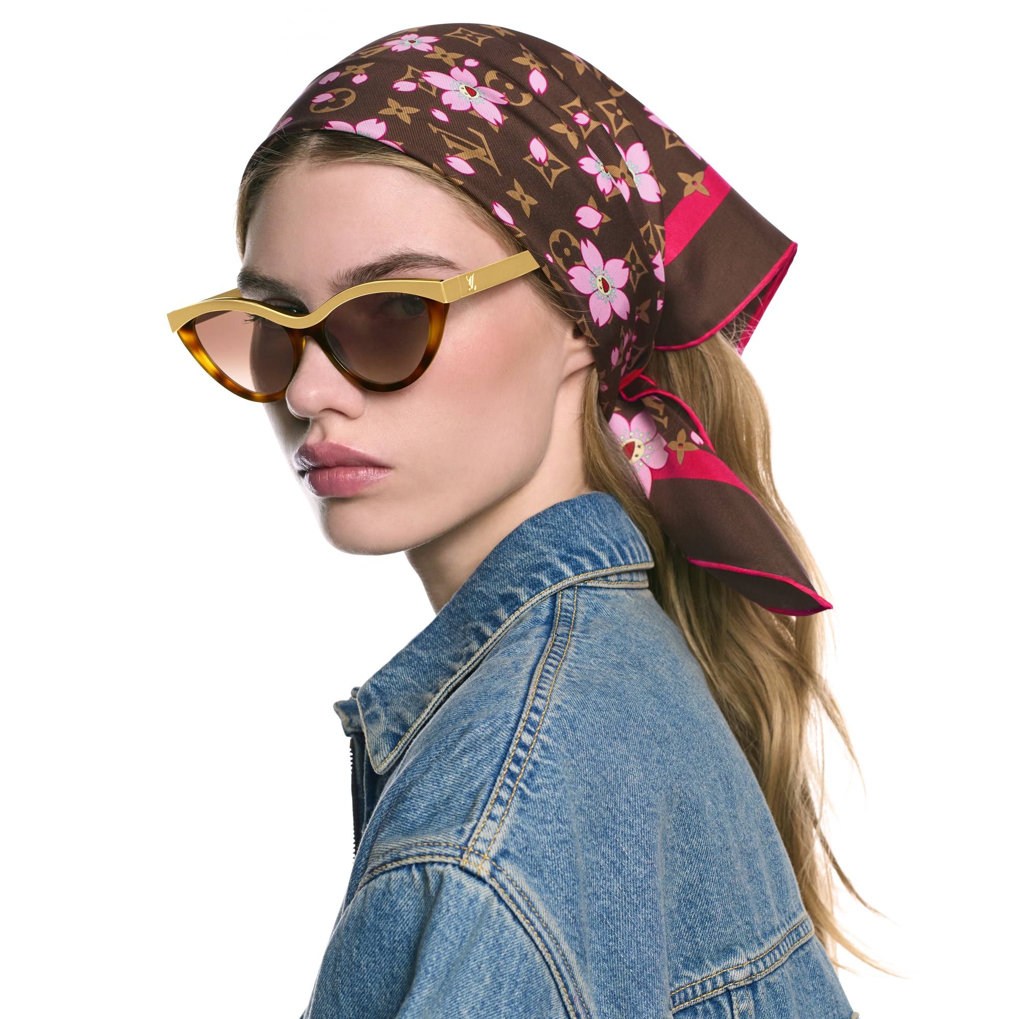 LV x TM Monogram Cherry Blossom Square 70 . in Women