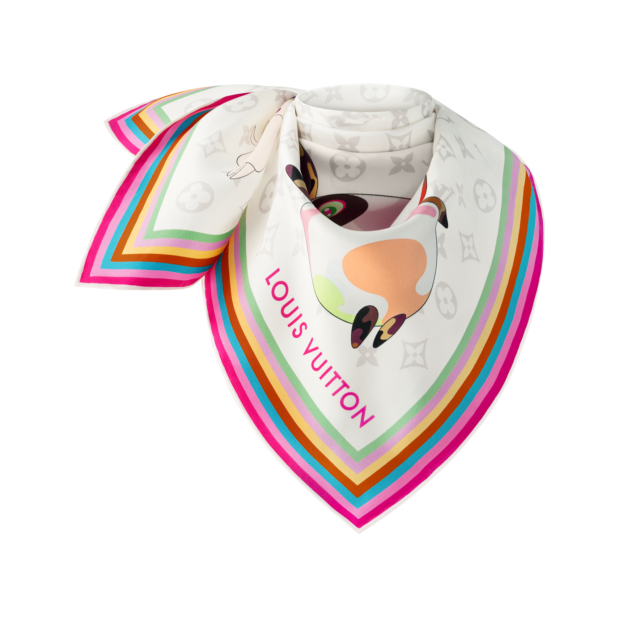 LV x TM Monogram Superflat Characters 70 方巾 . in 女士