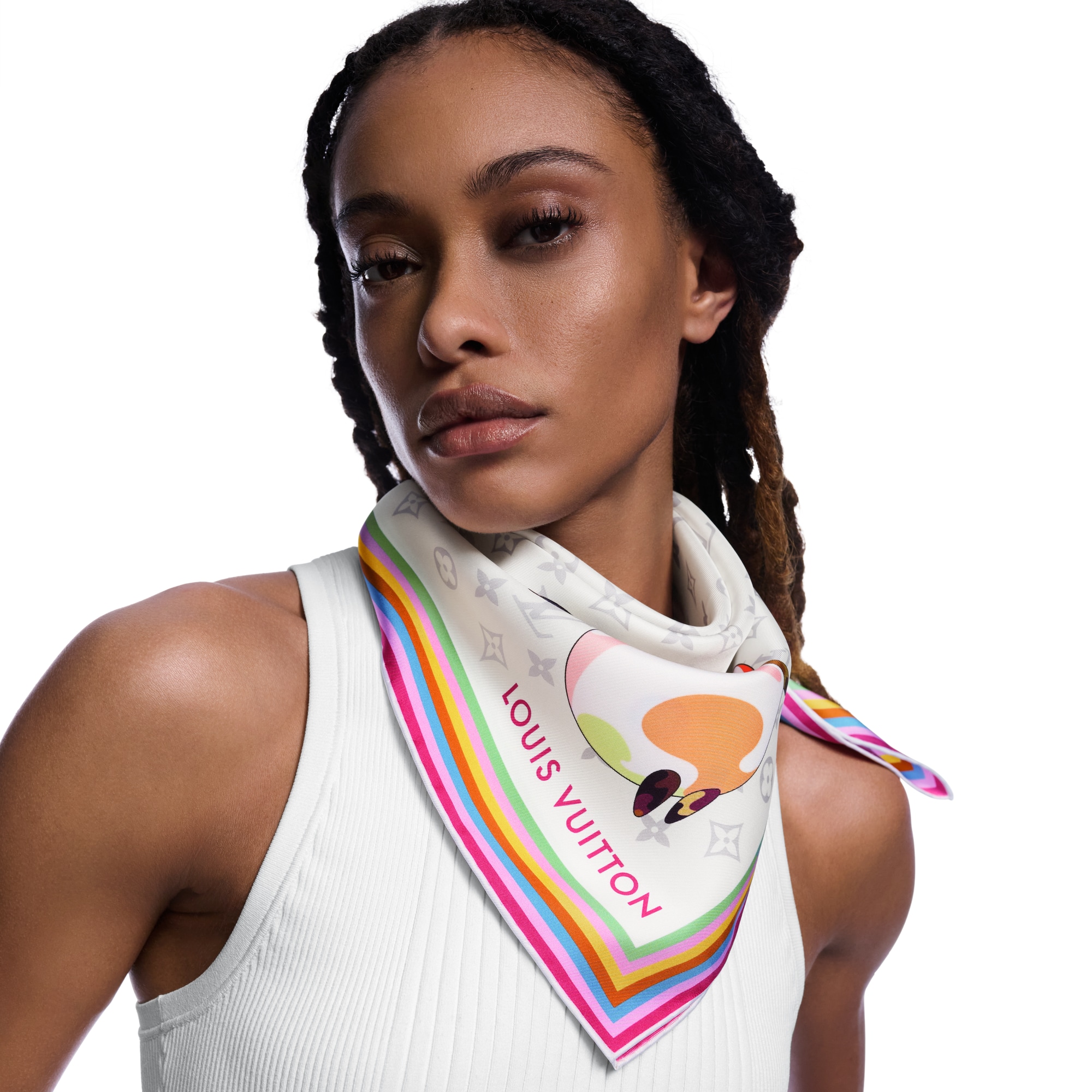 LV x TM Monogram Superflat Characters 70 方巾 . in 女士