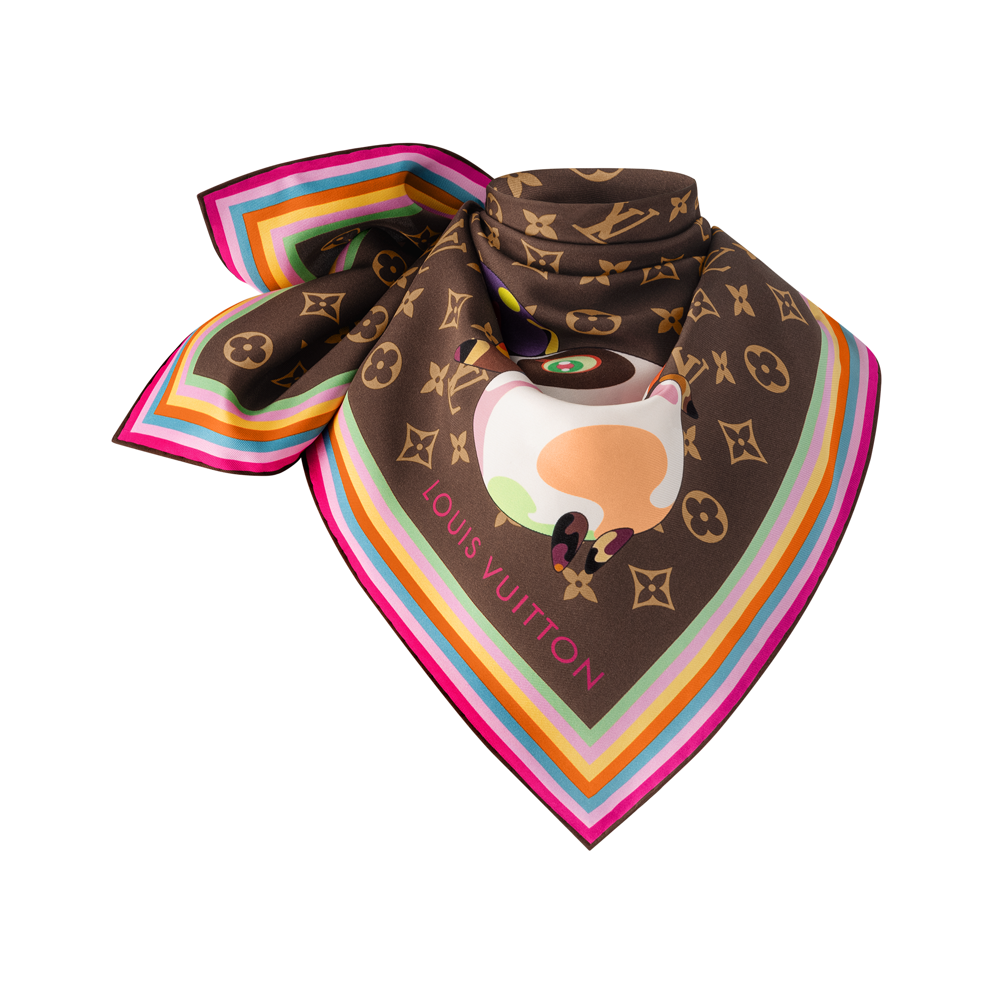 LV x TM Monogram Superflat Characters 70 方巾 . in 女士