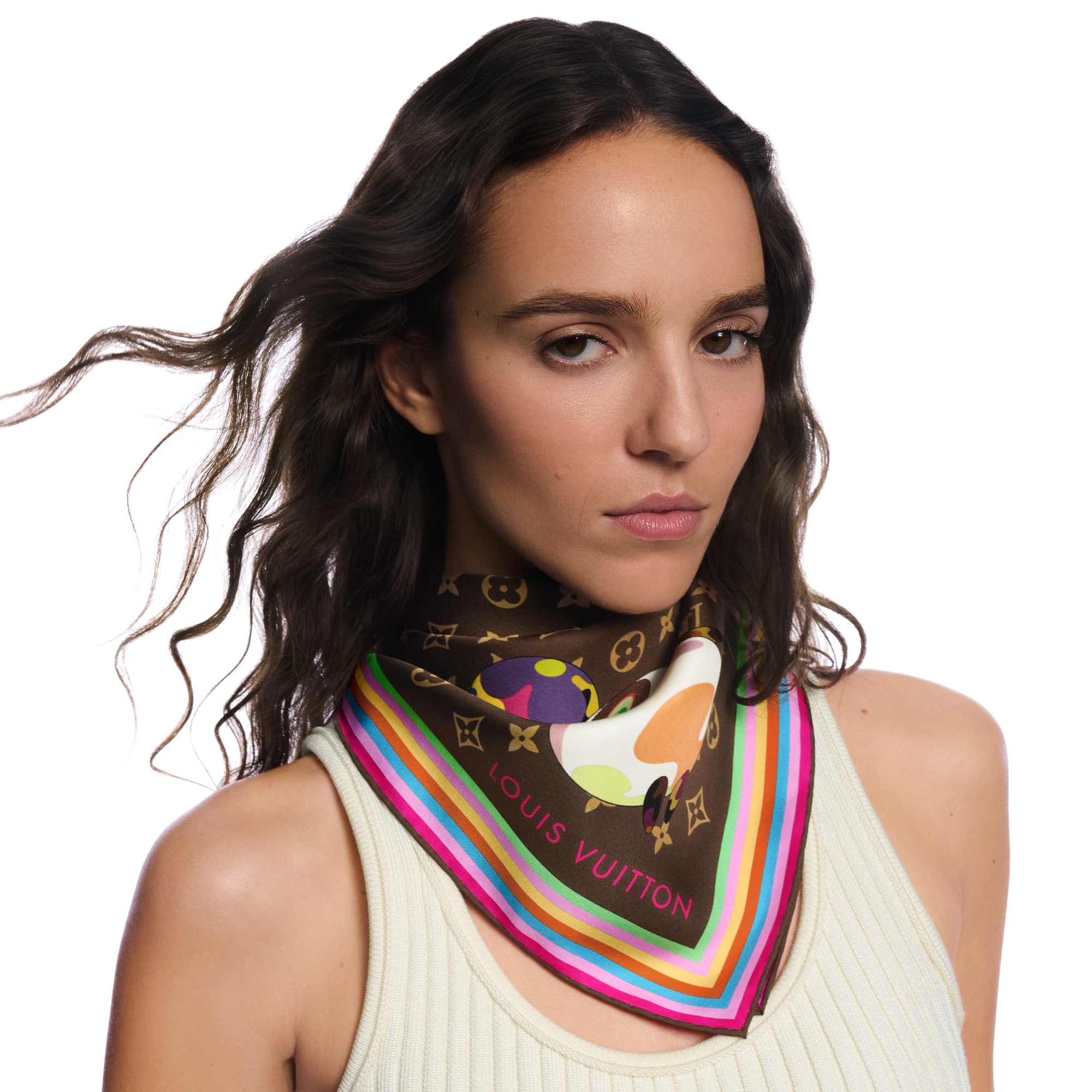 LV x TM Monogram Superflat Characters 70 方巾 . in 女士