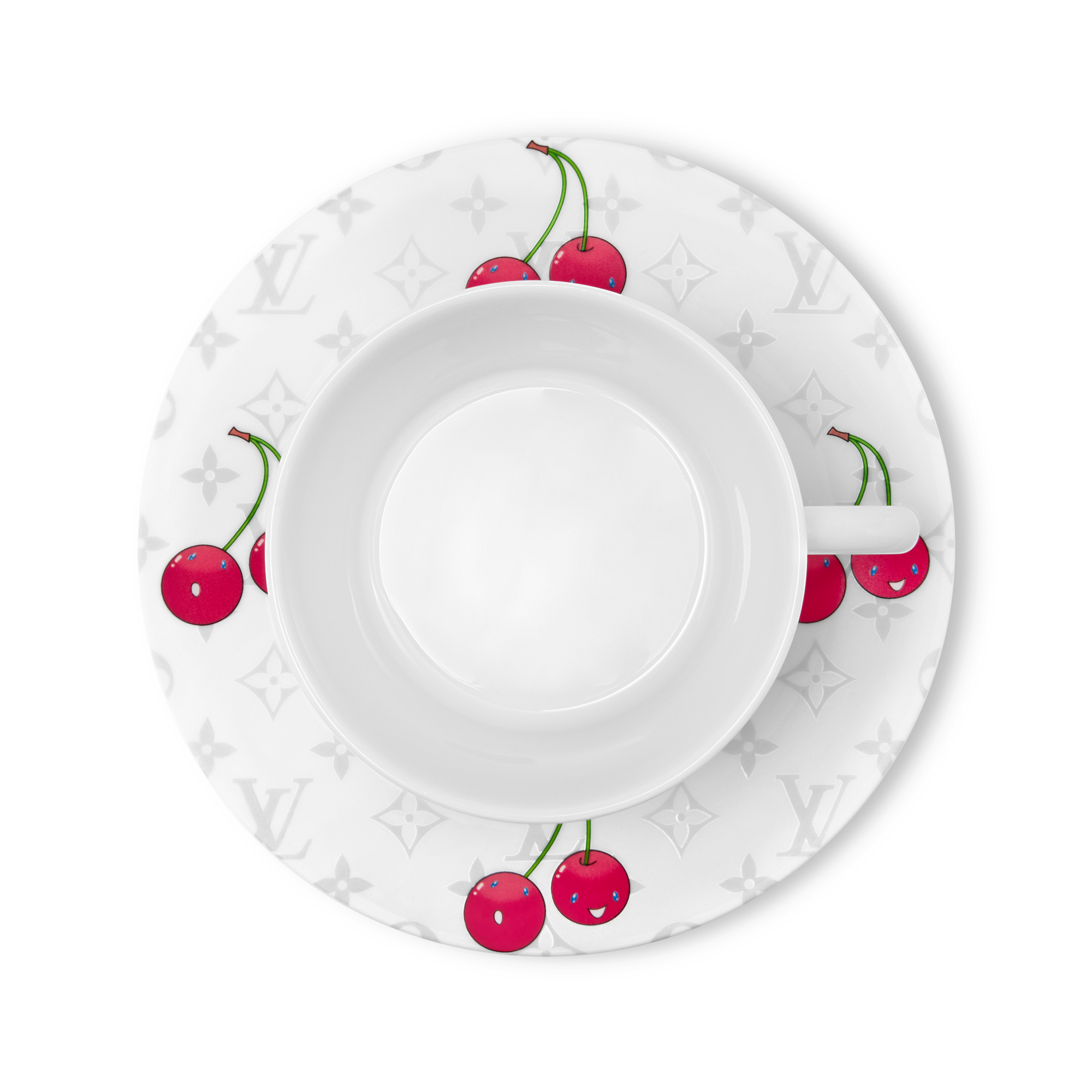 LV x TM 茶杯及茶杯碟兩件套裝 Monogram Cerises in 行李箱、旅行用品及家居精品