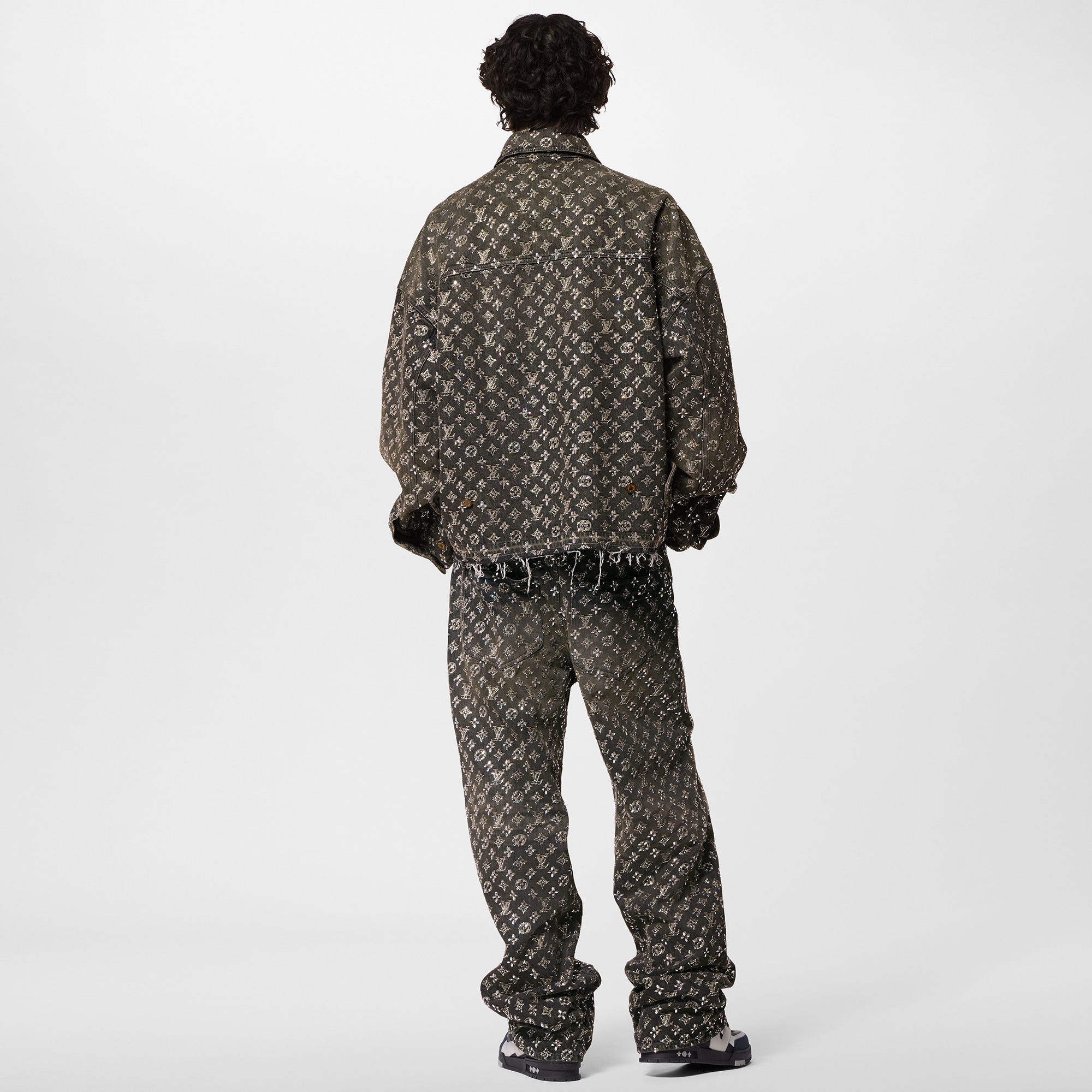 定製款刺繡 Monogram 圖案牛仔布襯衫外套  in 男士