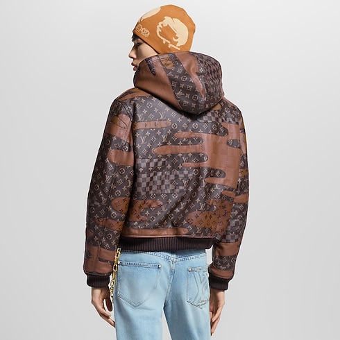 Made To Order Patchwork Leather Zipped Hoodie in Men's Ready to Wear All Ready to Wear collections by Louis Vuitton (Product zoom)