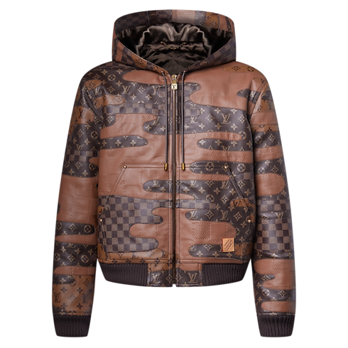 Made To Order Patchwork Leather Zipped Hoodie in Men's Ready to Wear All Ready to Wear collections by Louis Vuitton (Product zoom)