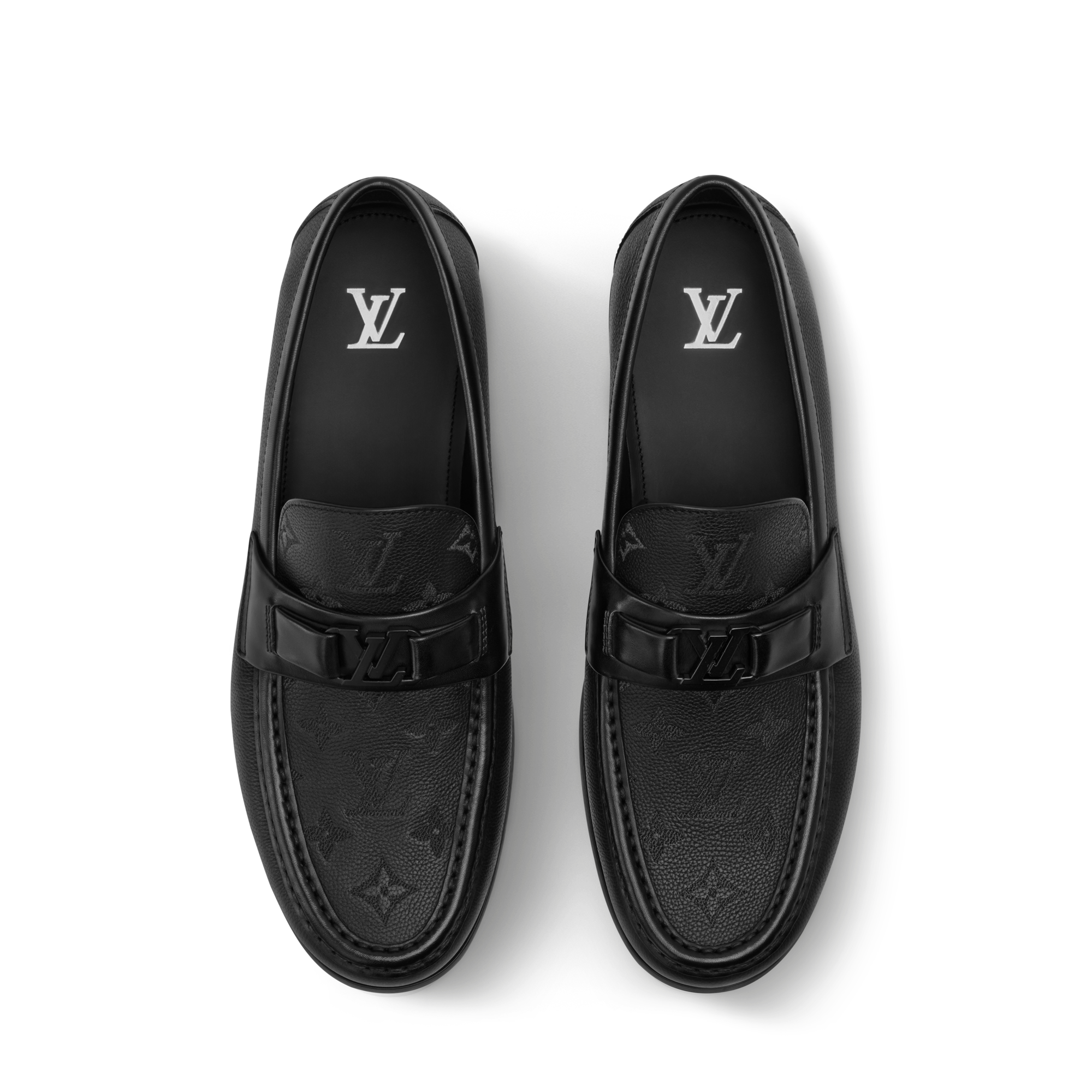LOUIS VITTON ルイヴィトン、ブラック ローファー、37.5、24cm Black 