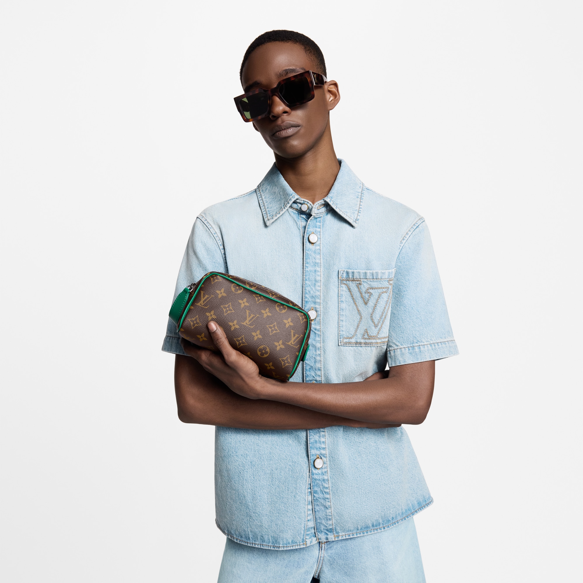 Mini Dopp Kit Monogram Macassar Canvas in Men