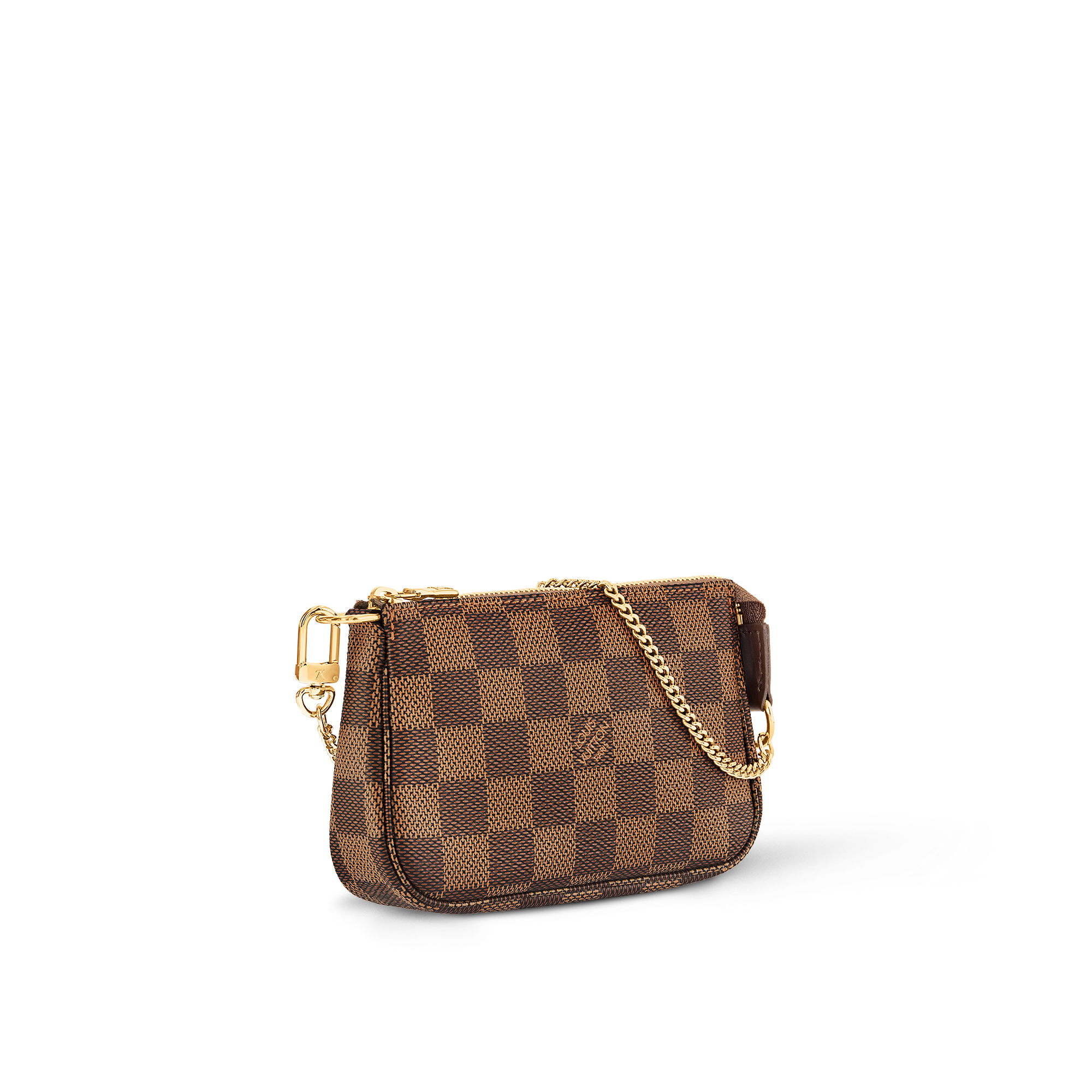Mini Pochette Accessoires Damier Ebène 帆布 in 女士