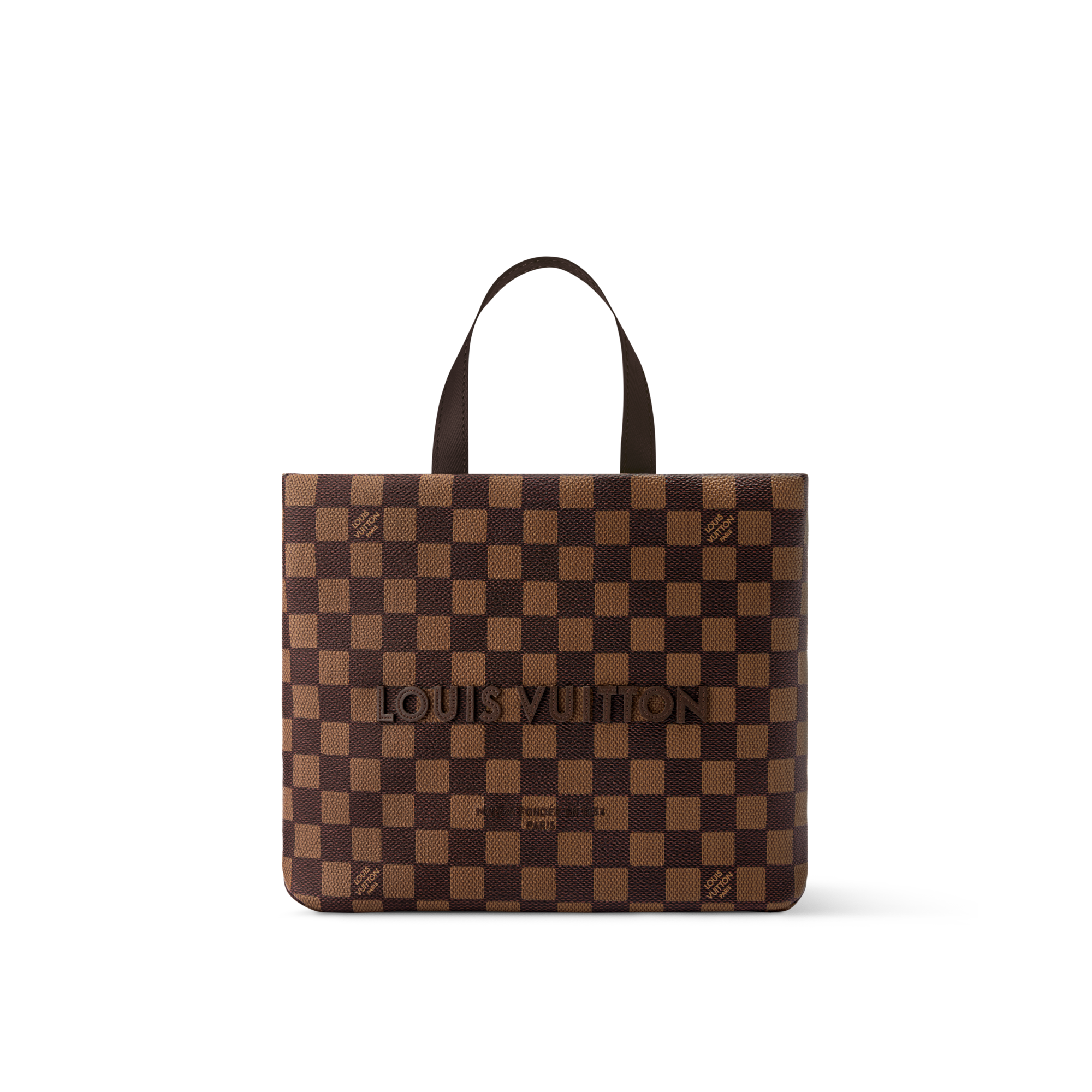 Mini Shopper Tote Damier Ebène 帆布 in 時尚手袋及小型皮具