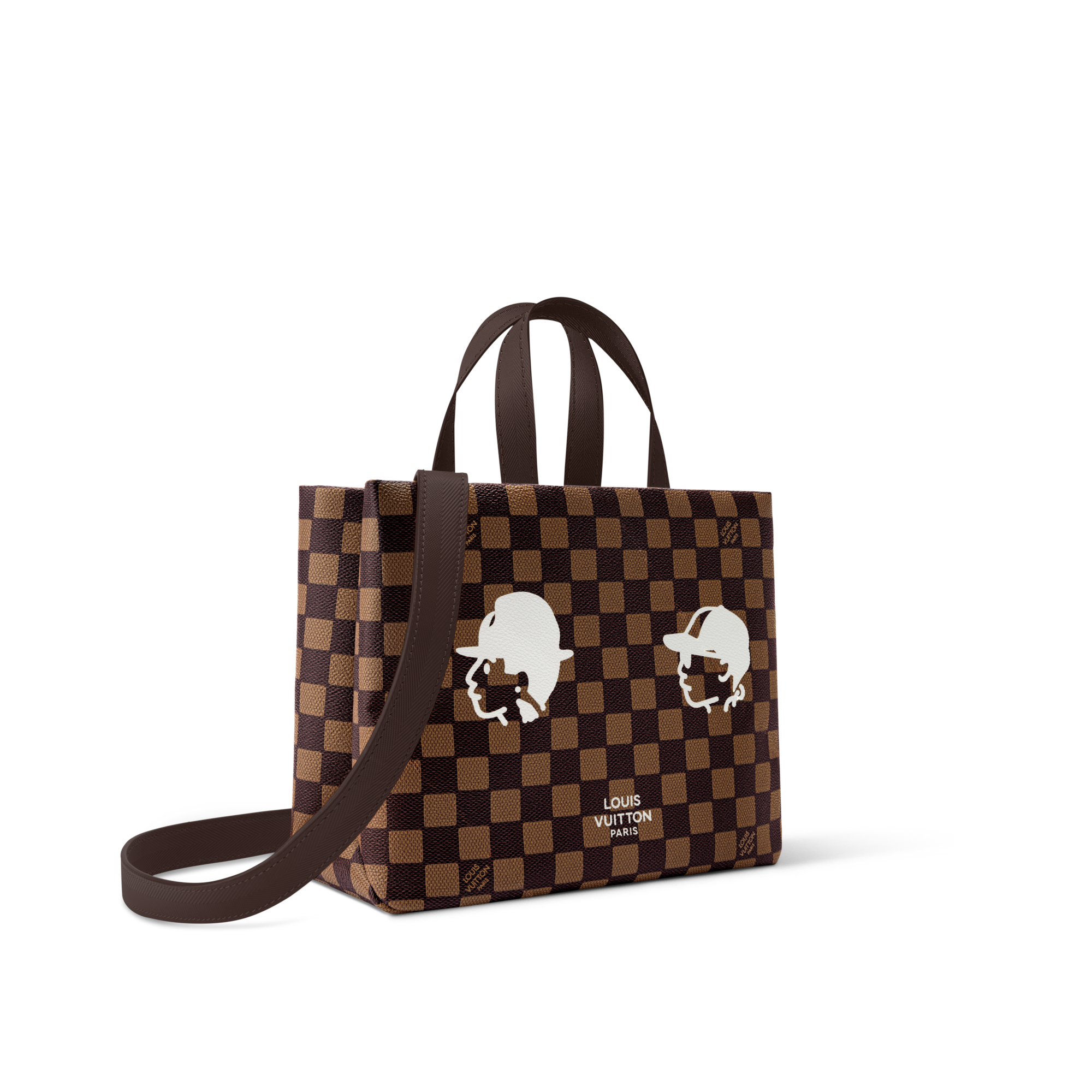 Mini Shopper Tote Damier Ebène 帆布 in 時尚手袋及小型皮具