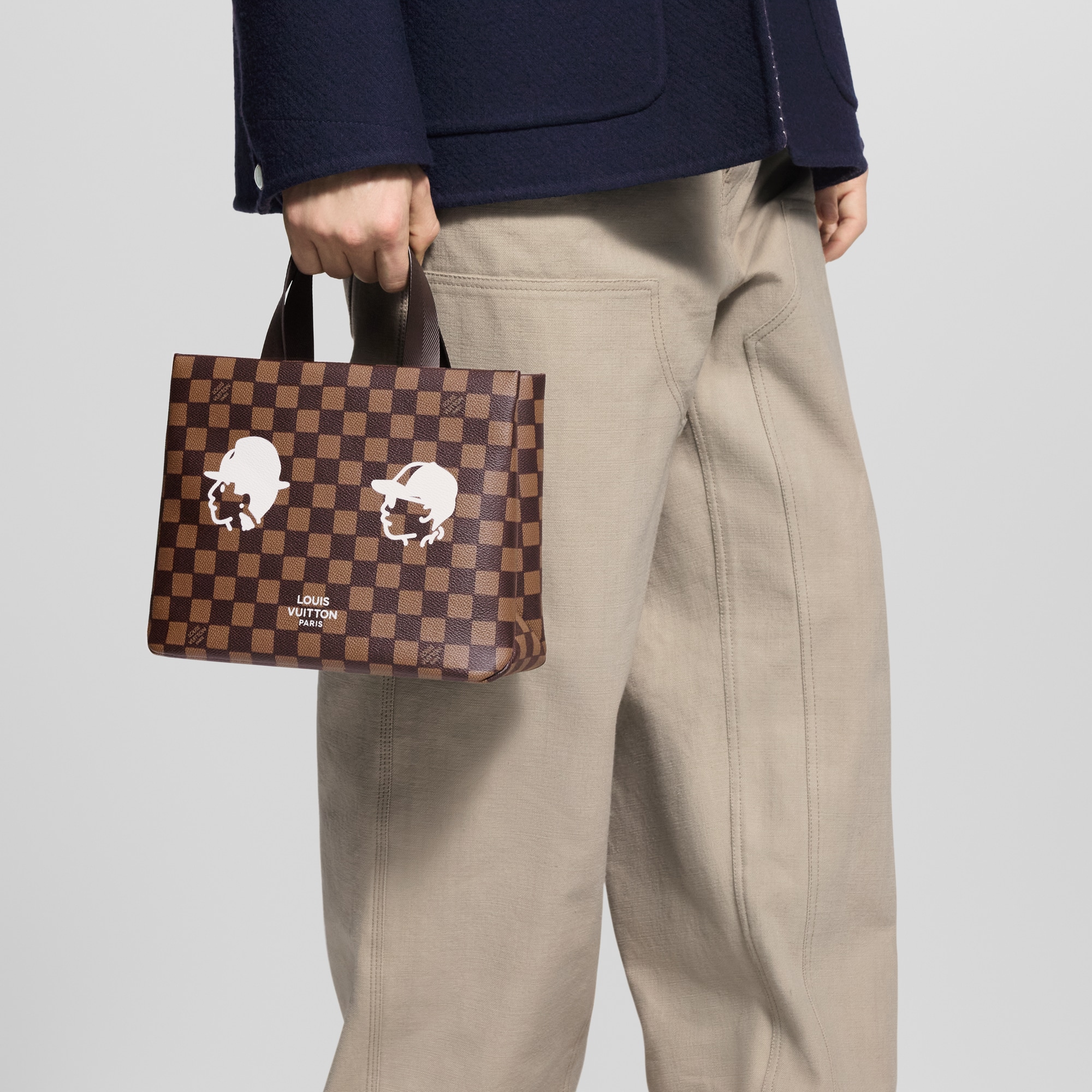 Mini Shopper Tote Damier Ebène 帆布 in 時尚手袋及小型皮具