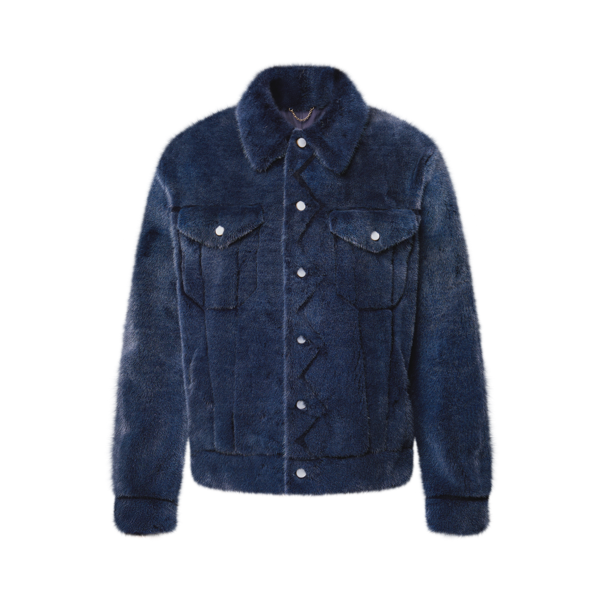 Mink Denim Trucker Jacket  in Men