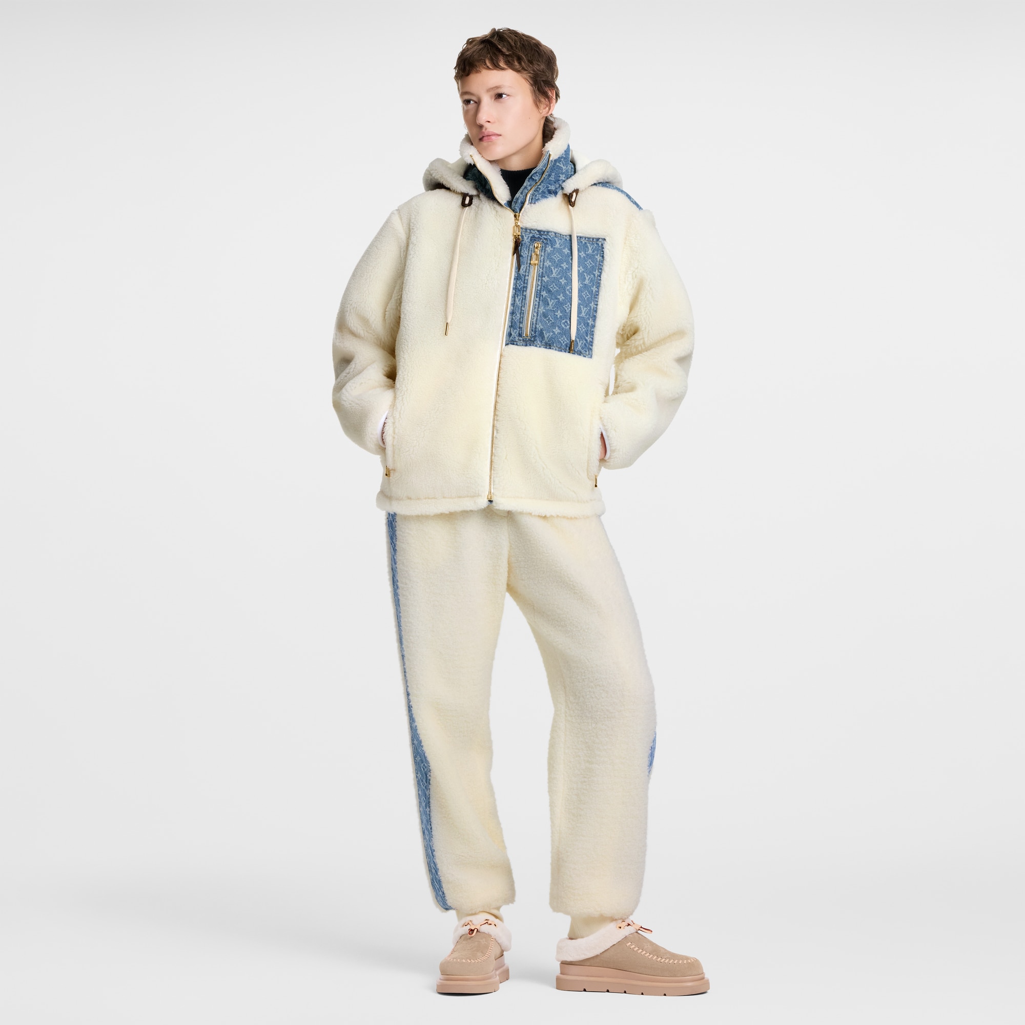 Monogram 裝飾抓絨外套  in 女士