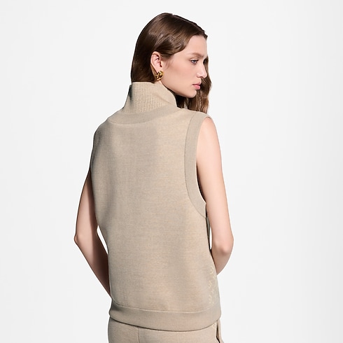 Monogram Accent Half-Zip Top in Women's Ready to Wear Knitwear collections by Louis Vuitton (Product zoom)