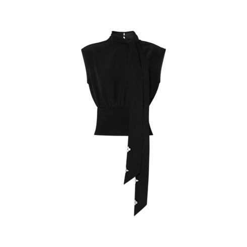 Monogram Accent Lavallière Top in Women's Ready to Wear Tops and Shirts collections by Louis Vuitton (Product zoom)