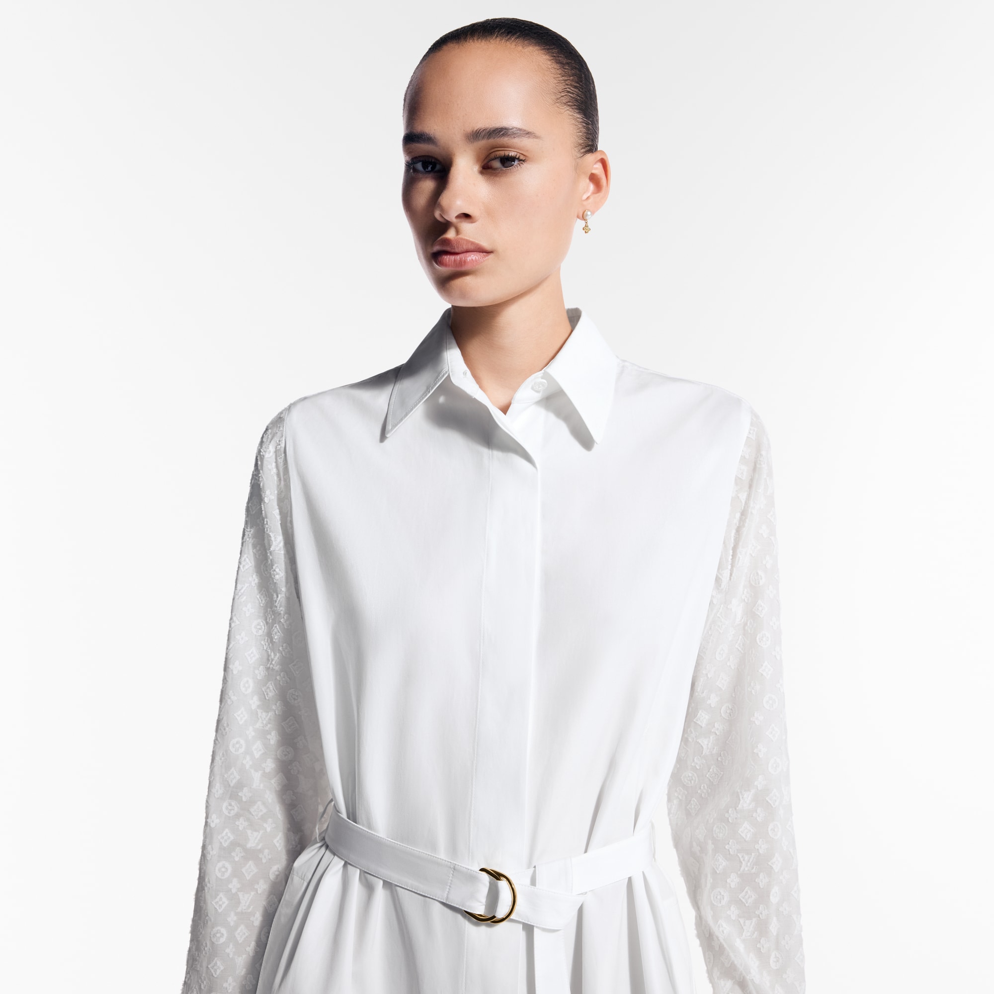 Monogram Accent Shirt Dress  in Women