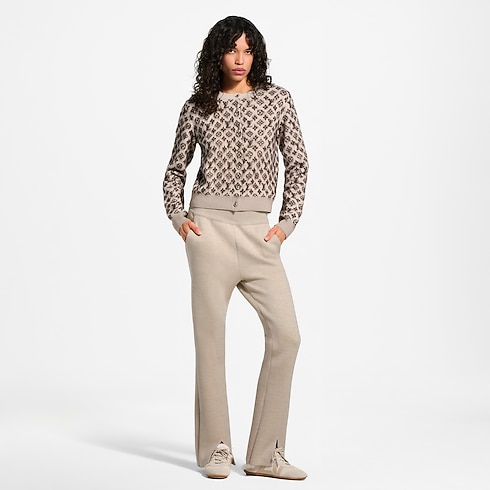 Monogram Accent Split Hem Knit Pants in Women's Ready to Wear Knitwear collections by Louis Vuitton (Product zoom)