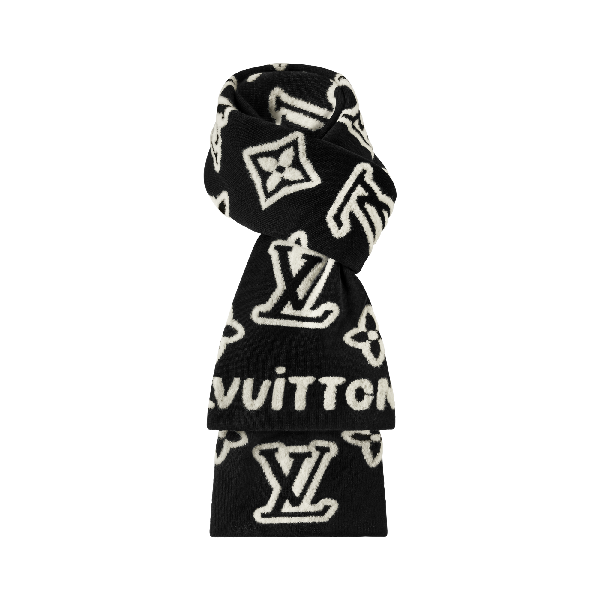 Monogram Blast Knitted Scarf . in Men