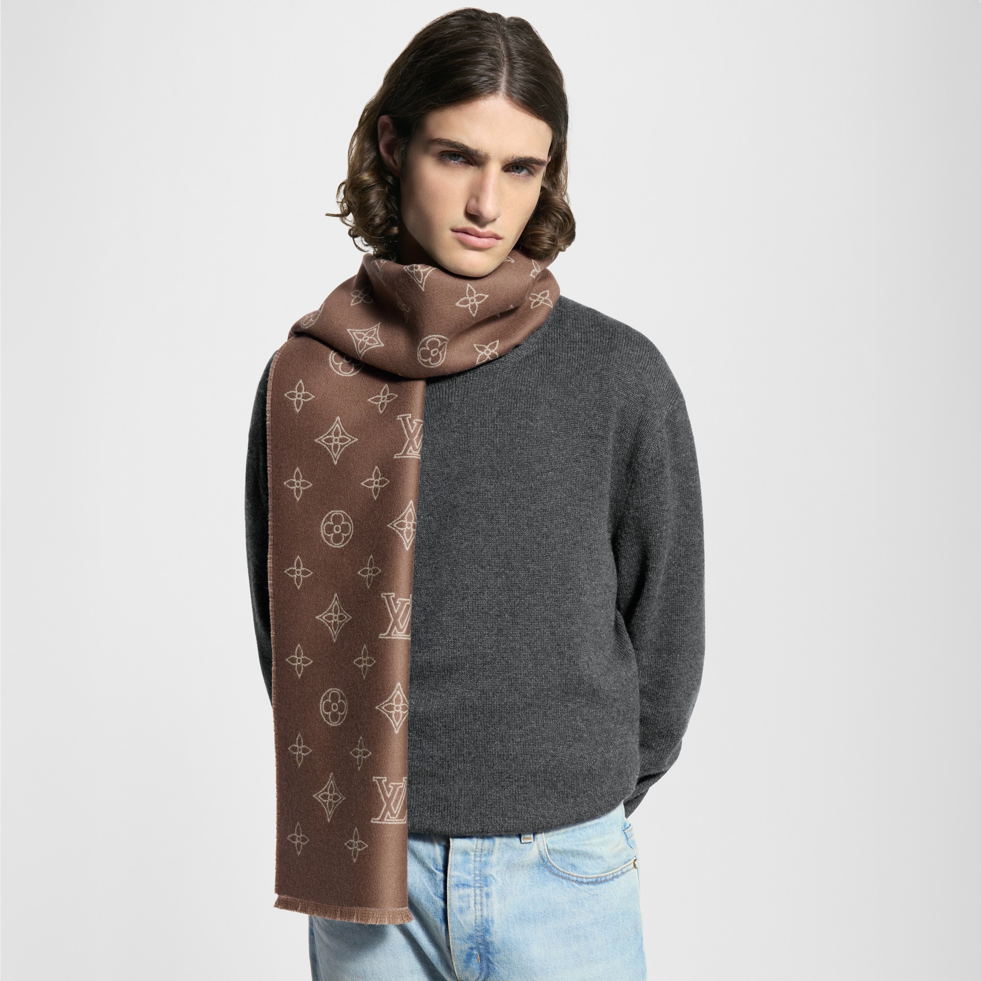 Monogram Blast Scarf . in Men