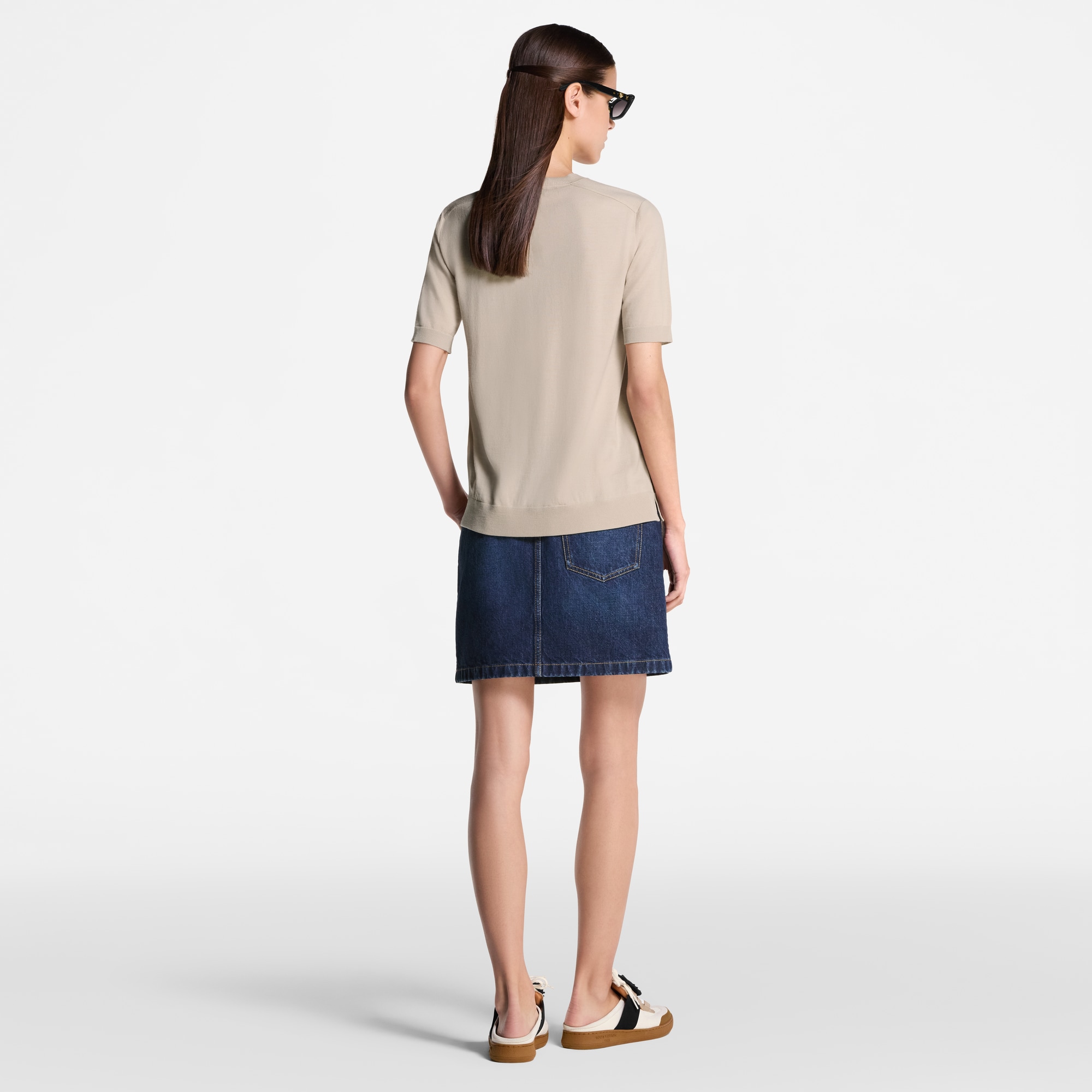 Monogram 小貓印章圖案針織上衣  in 女士