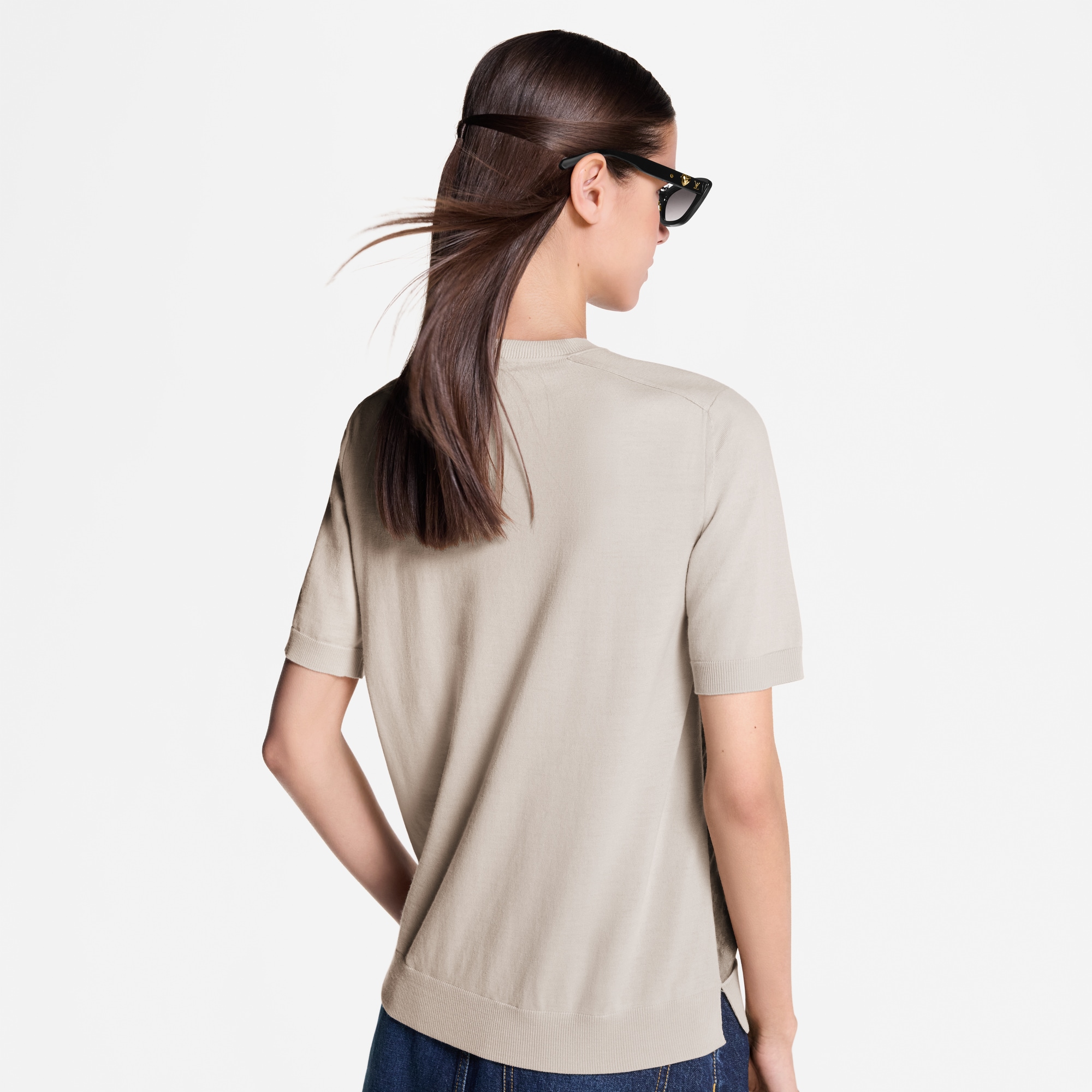 Monogram 小貓印章圖案針織上衣  in 女士