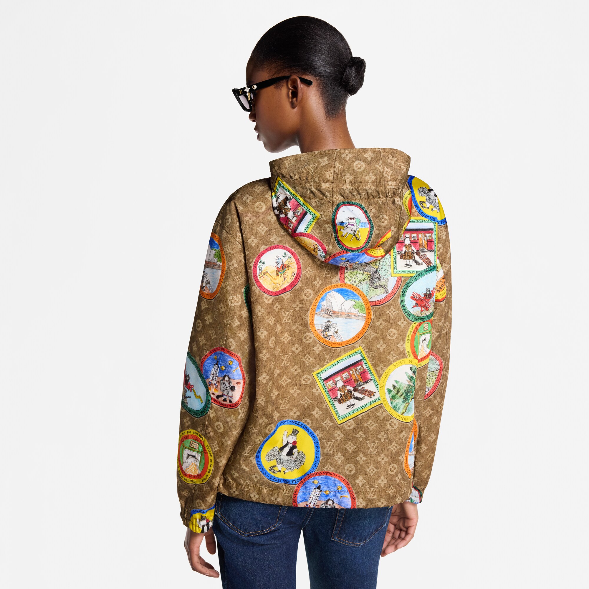 Monogram Cat Stamp Parka  in Women