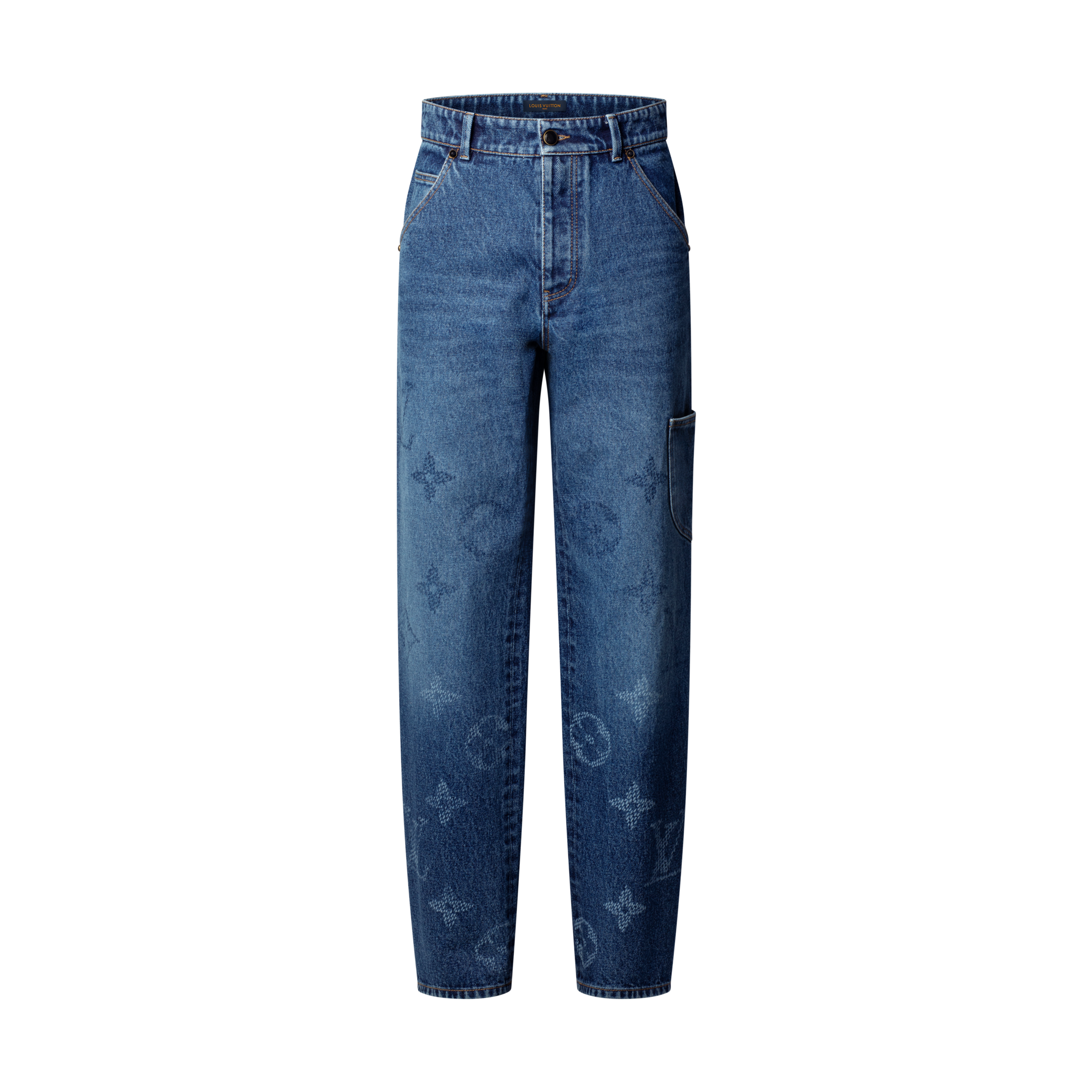 Monogram Denim Workwear Pants  in Men