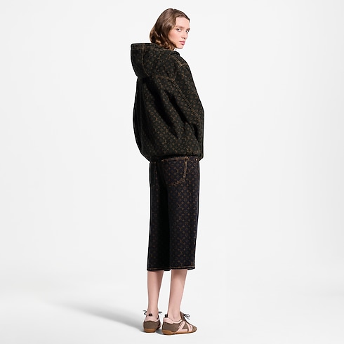 Monogram Denim Zip-Up Jacket in Women's Ready to Wear Coats and Jackets collections by Louis Vuitton (Product zoom)