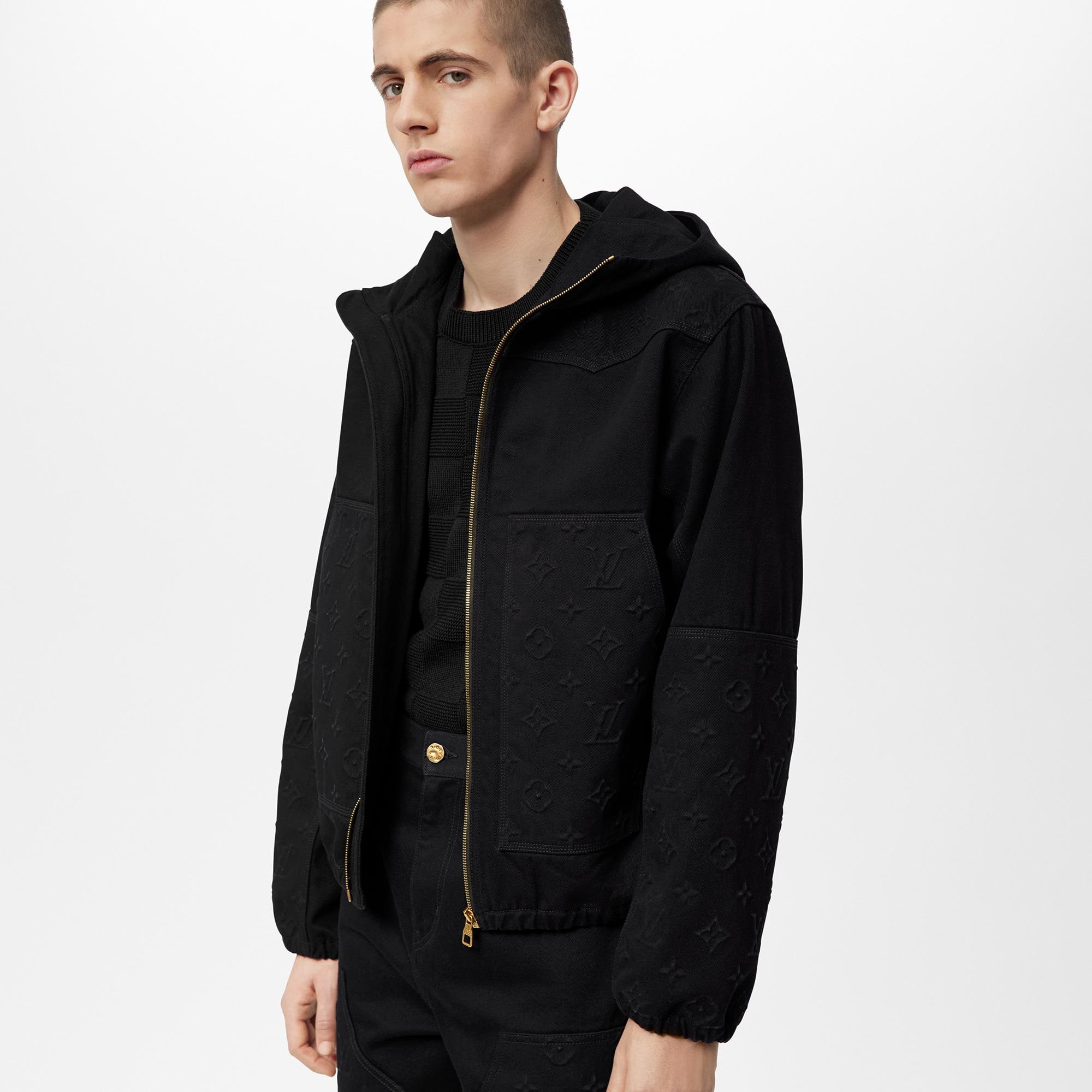 Monogram 細節連帽牛仔外套  in 男士