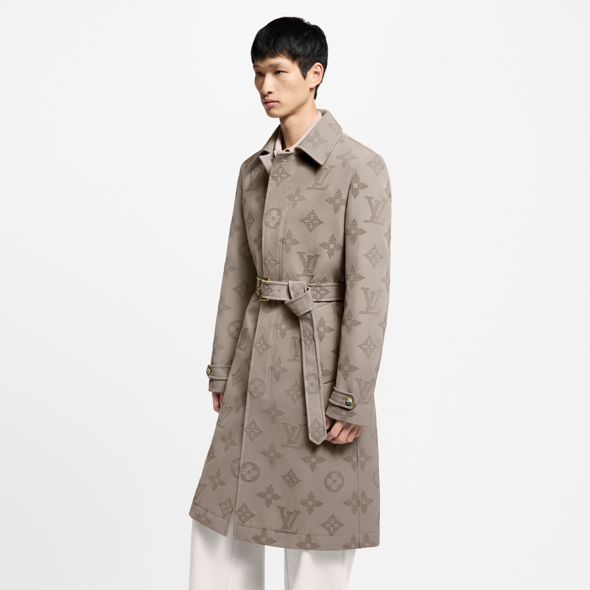 Monogram Embroidered Dandy Raincoat  in Men
