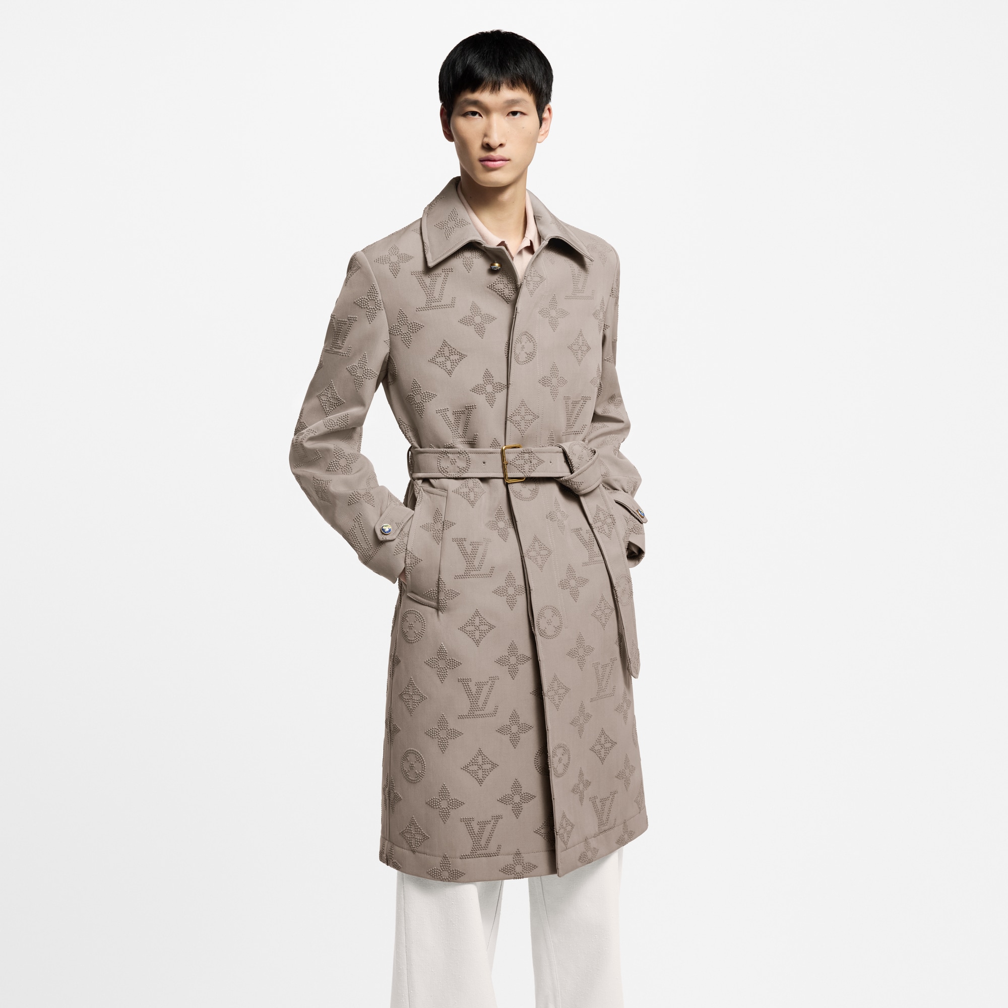 Monogram Embroidered Dandy Raincoat  in Men