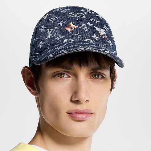 Monogram Flower Denim Cap . in Men's Accessories Hats, Beanies and Socks collections by Louis Vuitton (Product zoom)