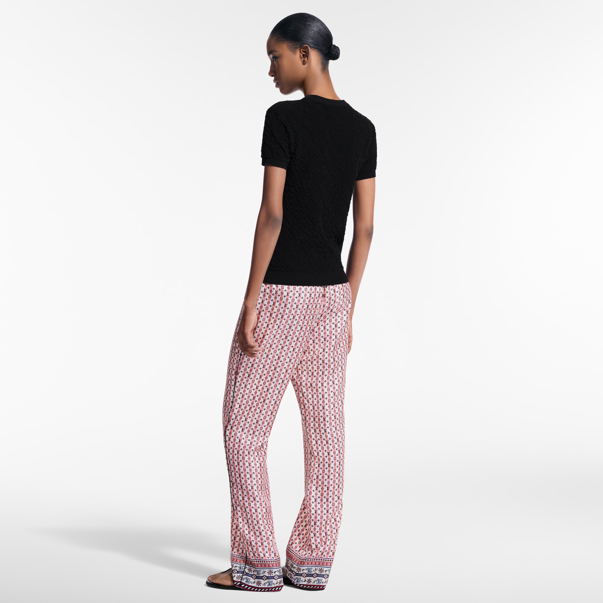 Monogram Flower Toweling Top  in Women