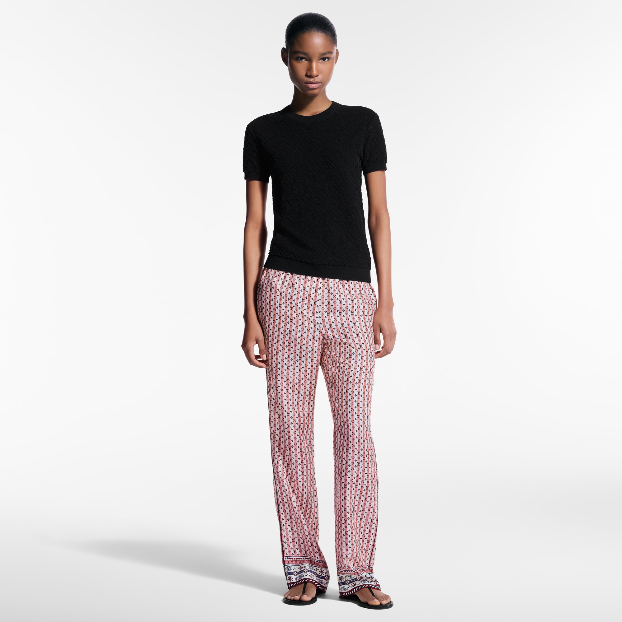 Monogram Flower Toweling Top  in Women