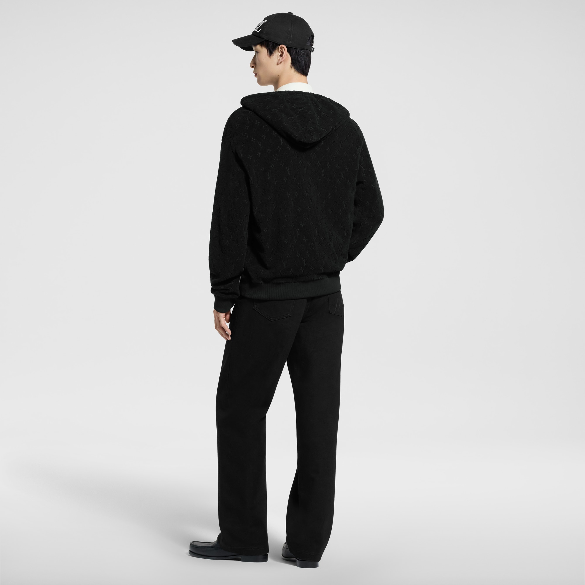 Monogram 毛圈布全拉鏈連帽上衣  in 男士