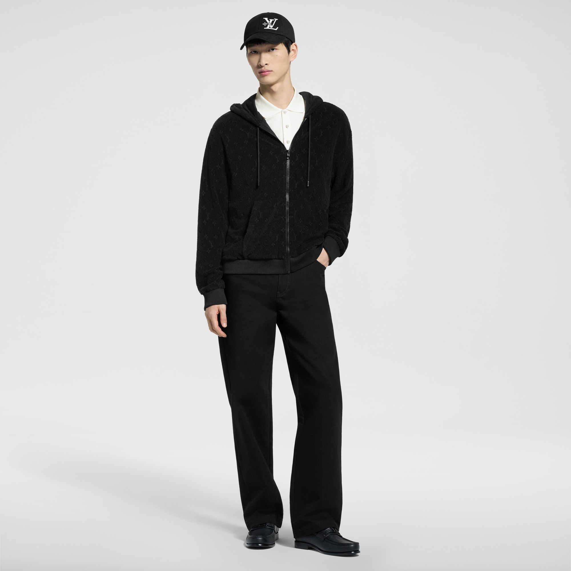 Monogram 毛圈布全拉鏈連帽上衣  in 男士