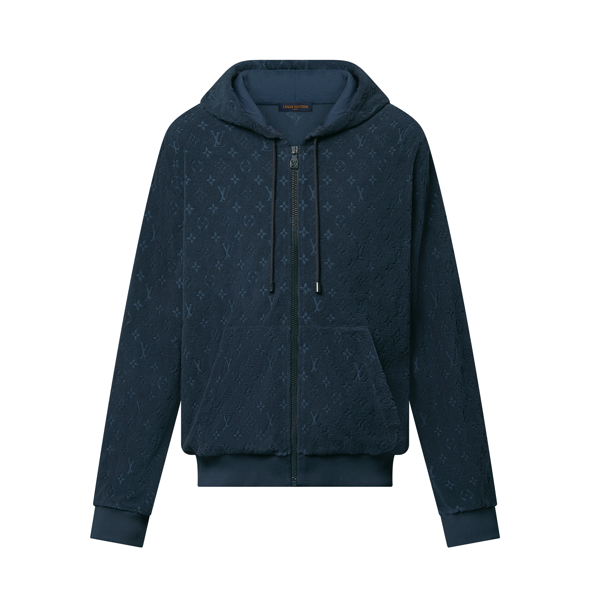 Monogram French Terry Zip-Through Hoodie  in Men