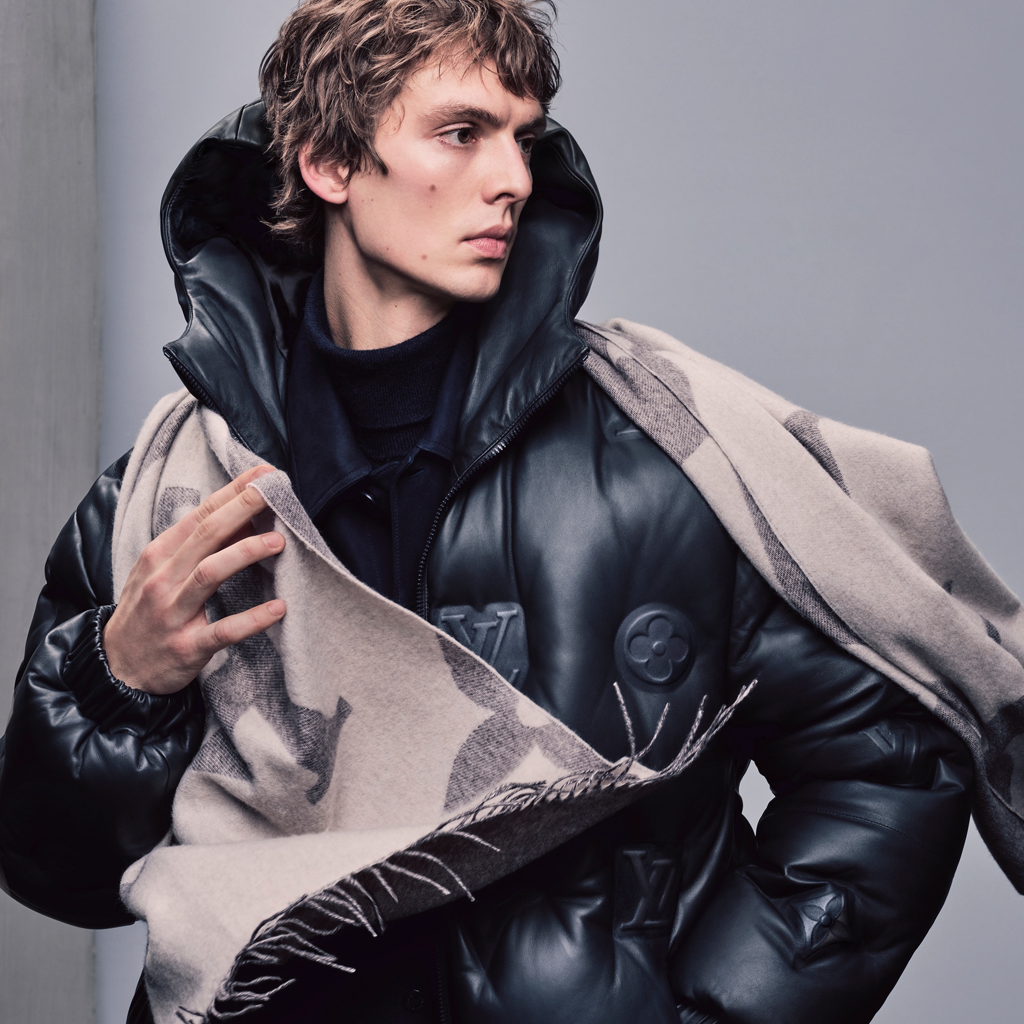 Monogram Giant 頸巾 . in 男士