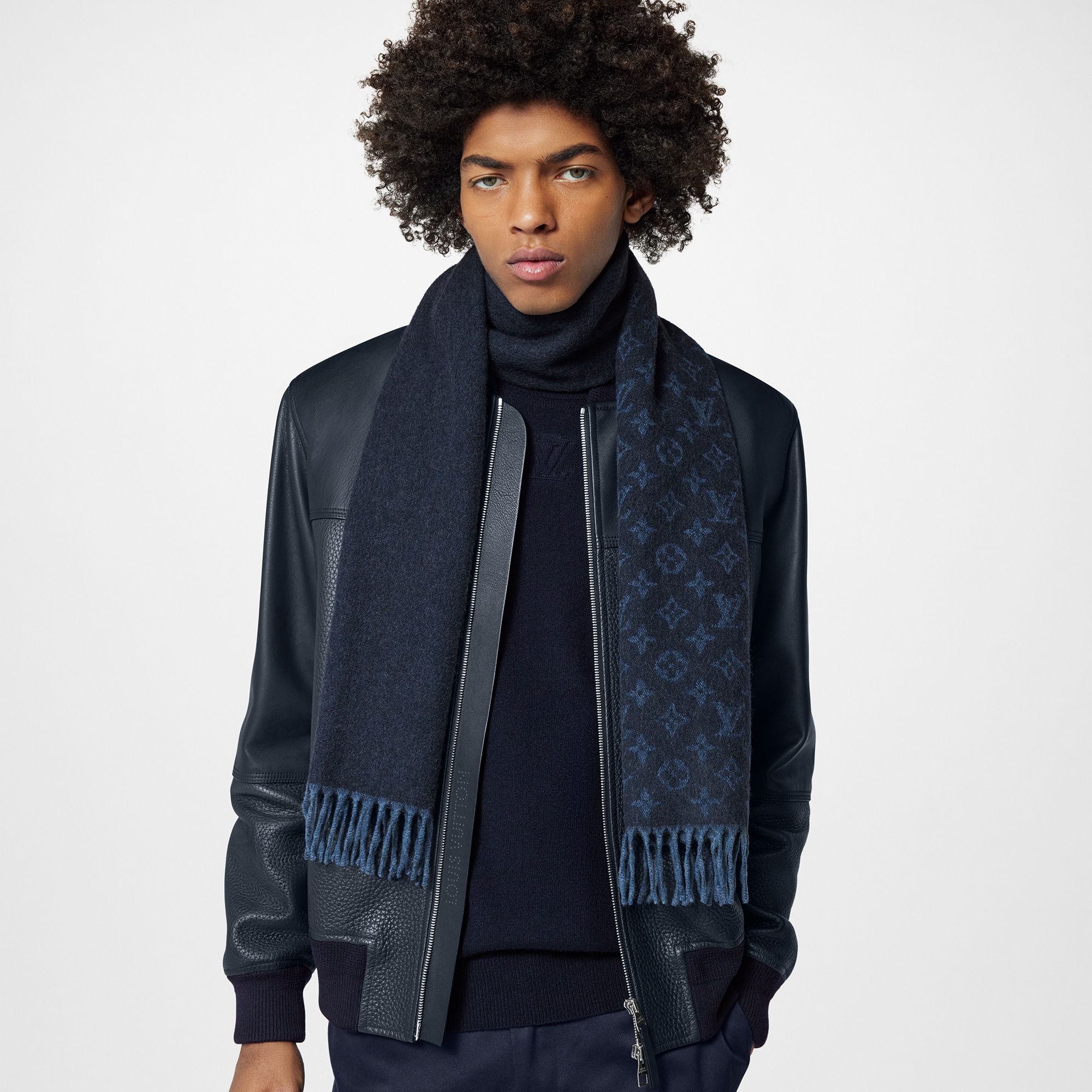 Monogram Gradient Scarf . in Men