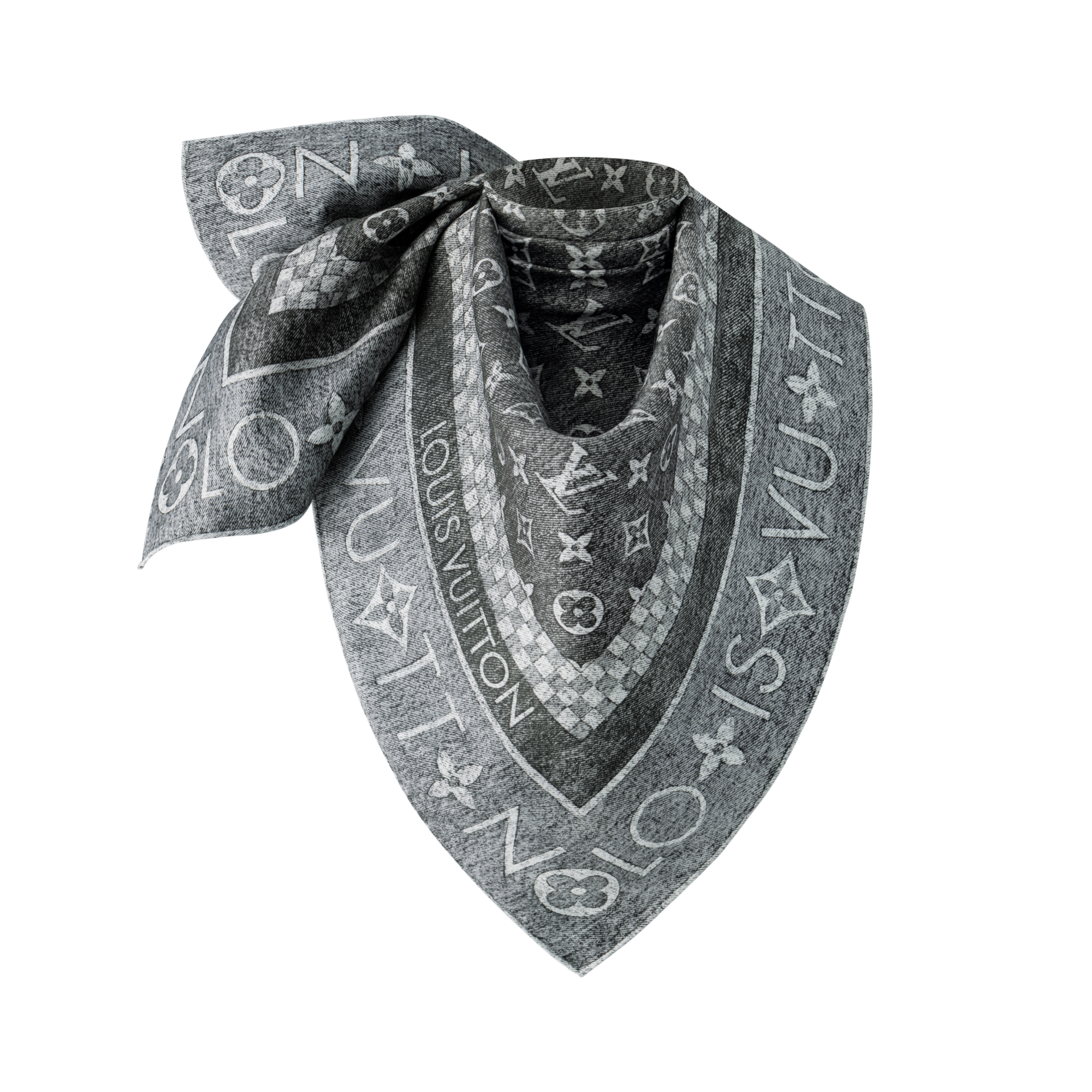 Monogram Infinity Denim 90方巾 . in 女士