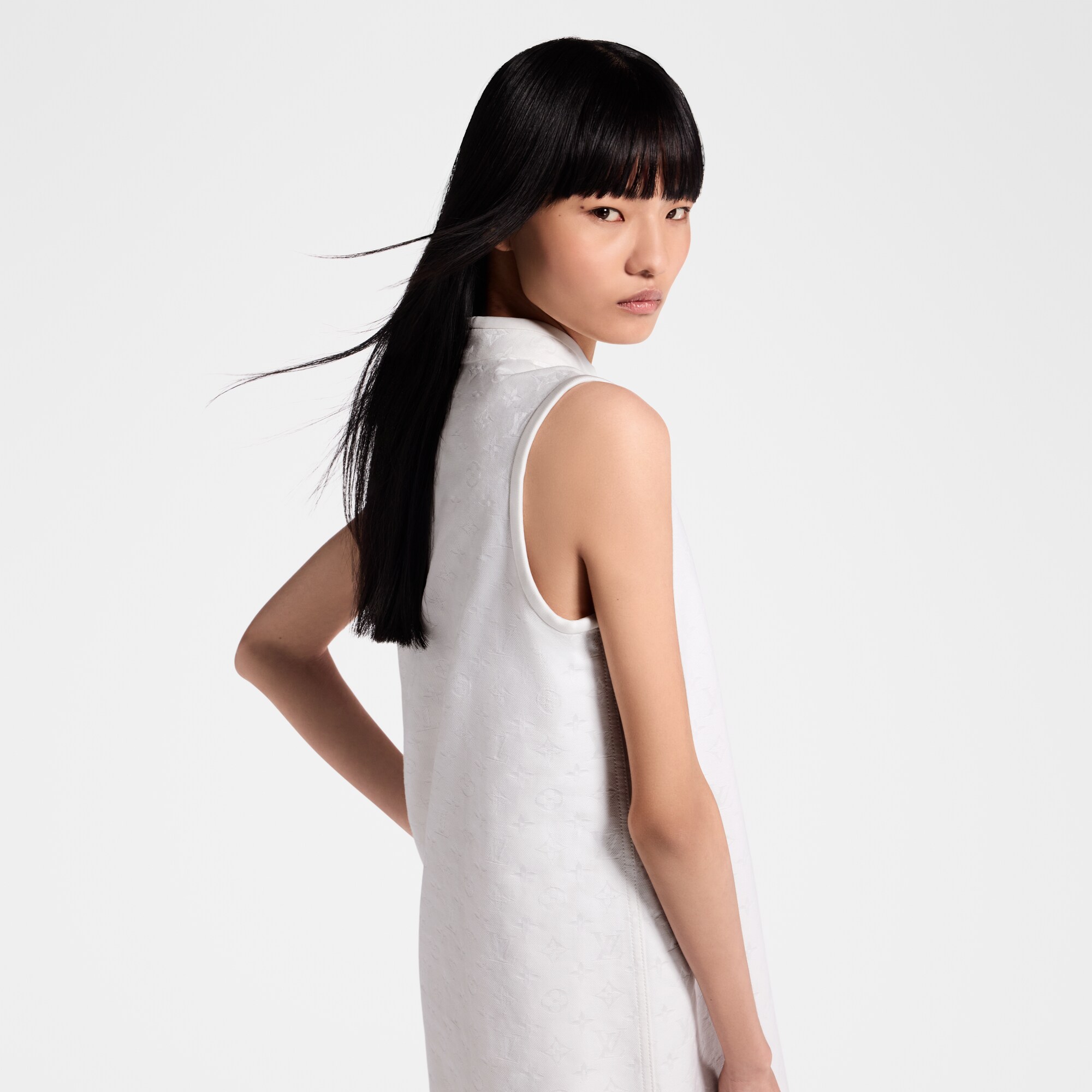 Monogram 提花牛仔布連身裙  in 女士