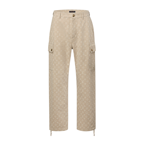 Monogram Jacquard Wintry Denim Cargo Pants in Men's Ready to Wear All Ready to Wear collections by Louis Vuitton (Product zoom)