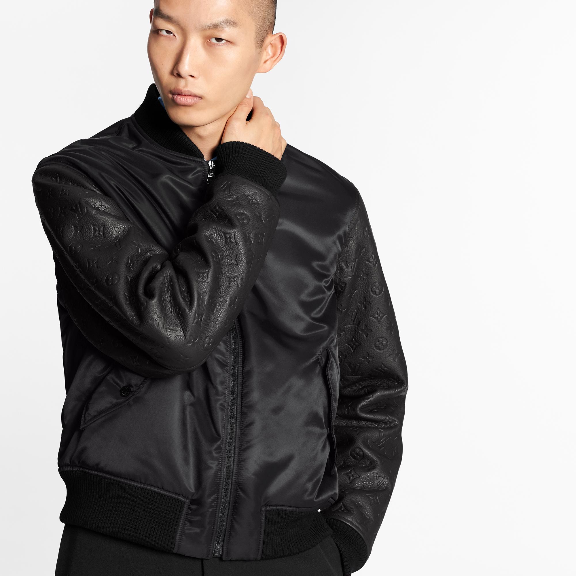 Monogram Leather Mix Jacket  in Men